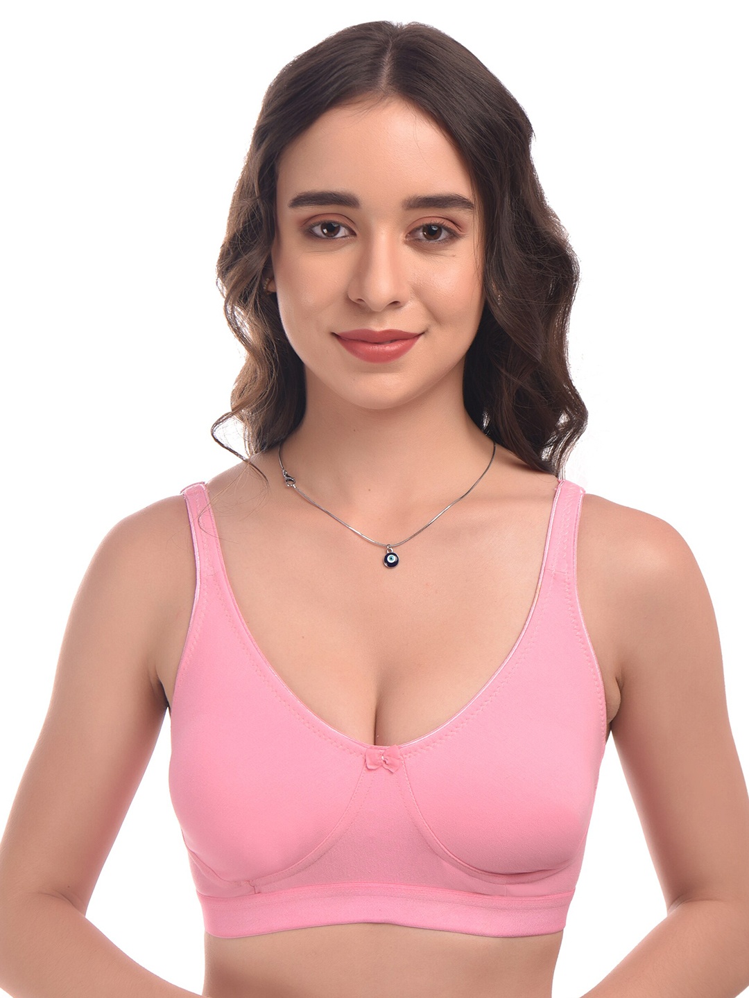 

elina Full Coverage Non Padded Cotton Minimizer Bra With Anti Microbial, Pink