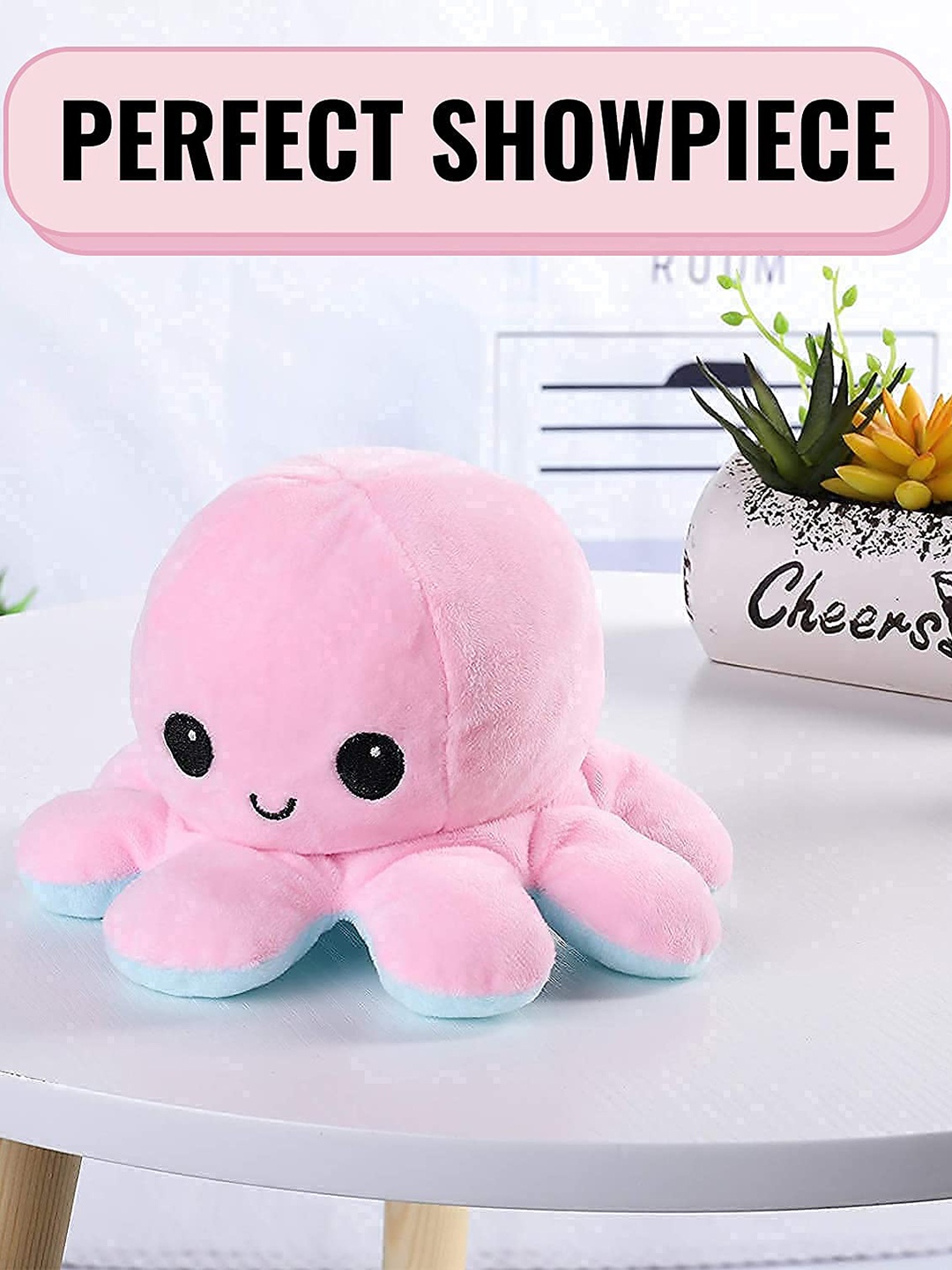 

Xivir Kids Microfibre Reversible Octopus Soft Toys & Dolls, Blue