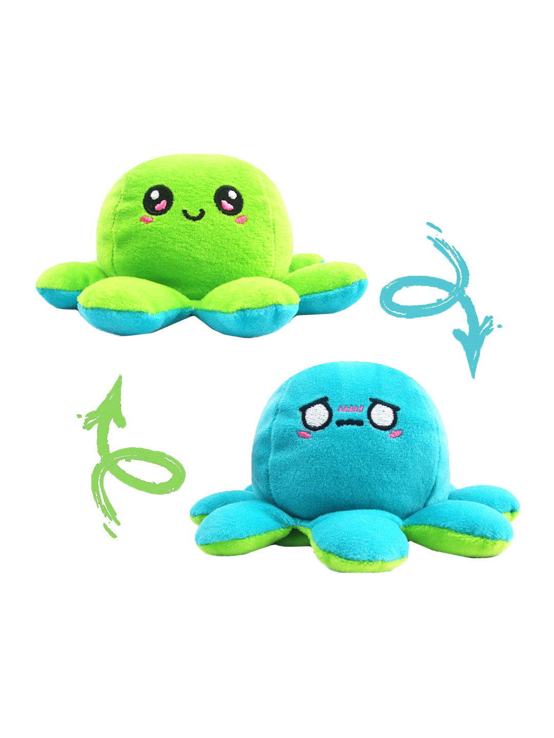 

Xivir Kids Microfibre Doll Reversible Octopus Soft Toys and Dolls, Green