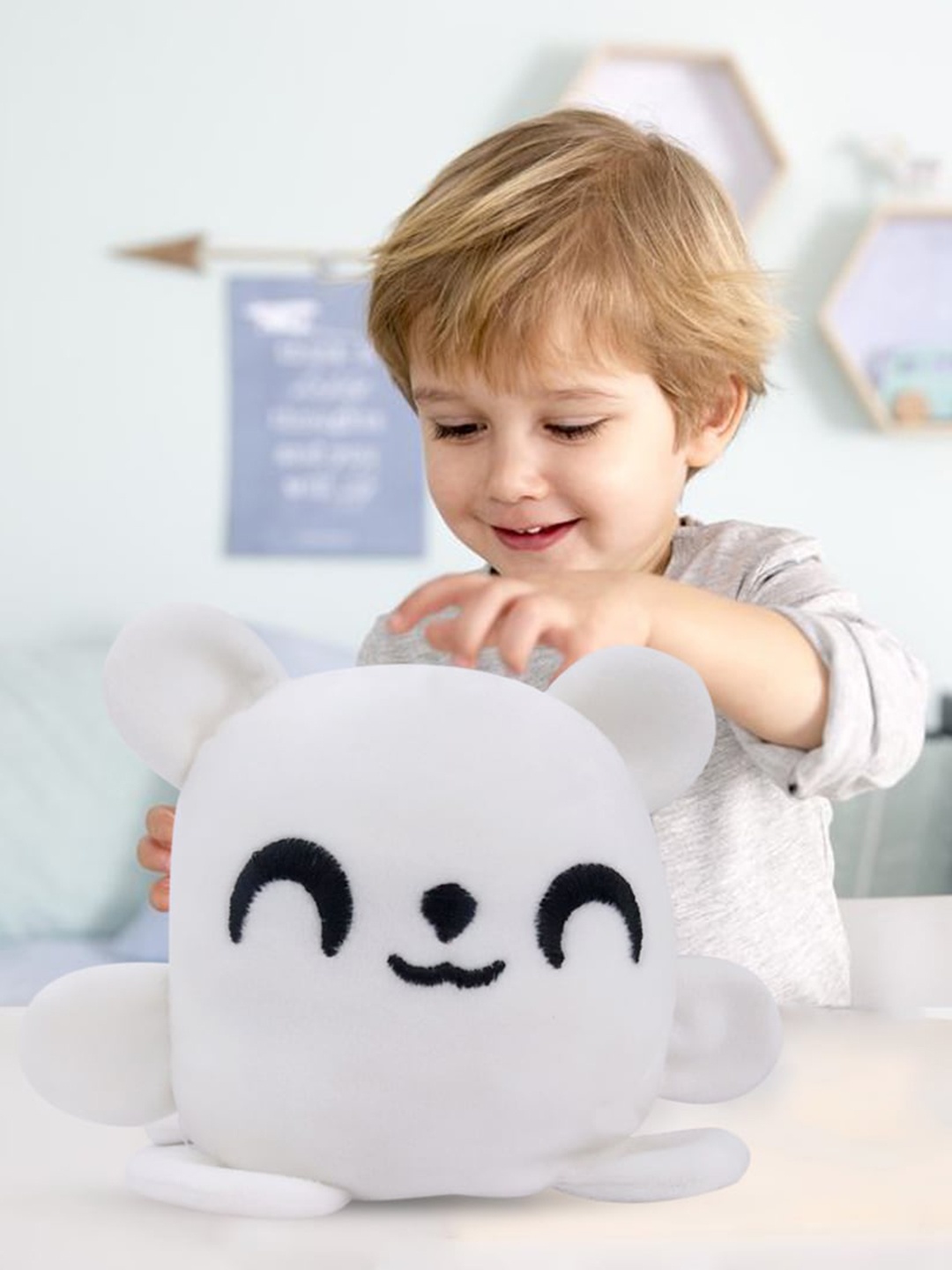 

Xivir Kids Microfibre Reversible Soft Toys and Dolls, White