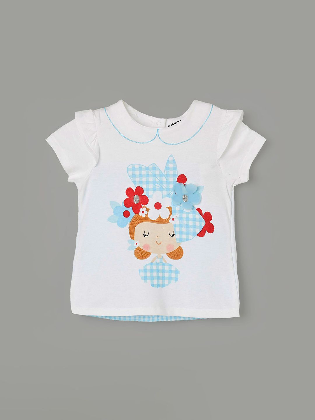 

Juniors by Lifestyle Girls Floral Printed T-shirt, White