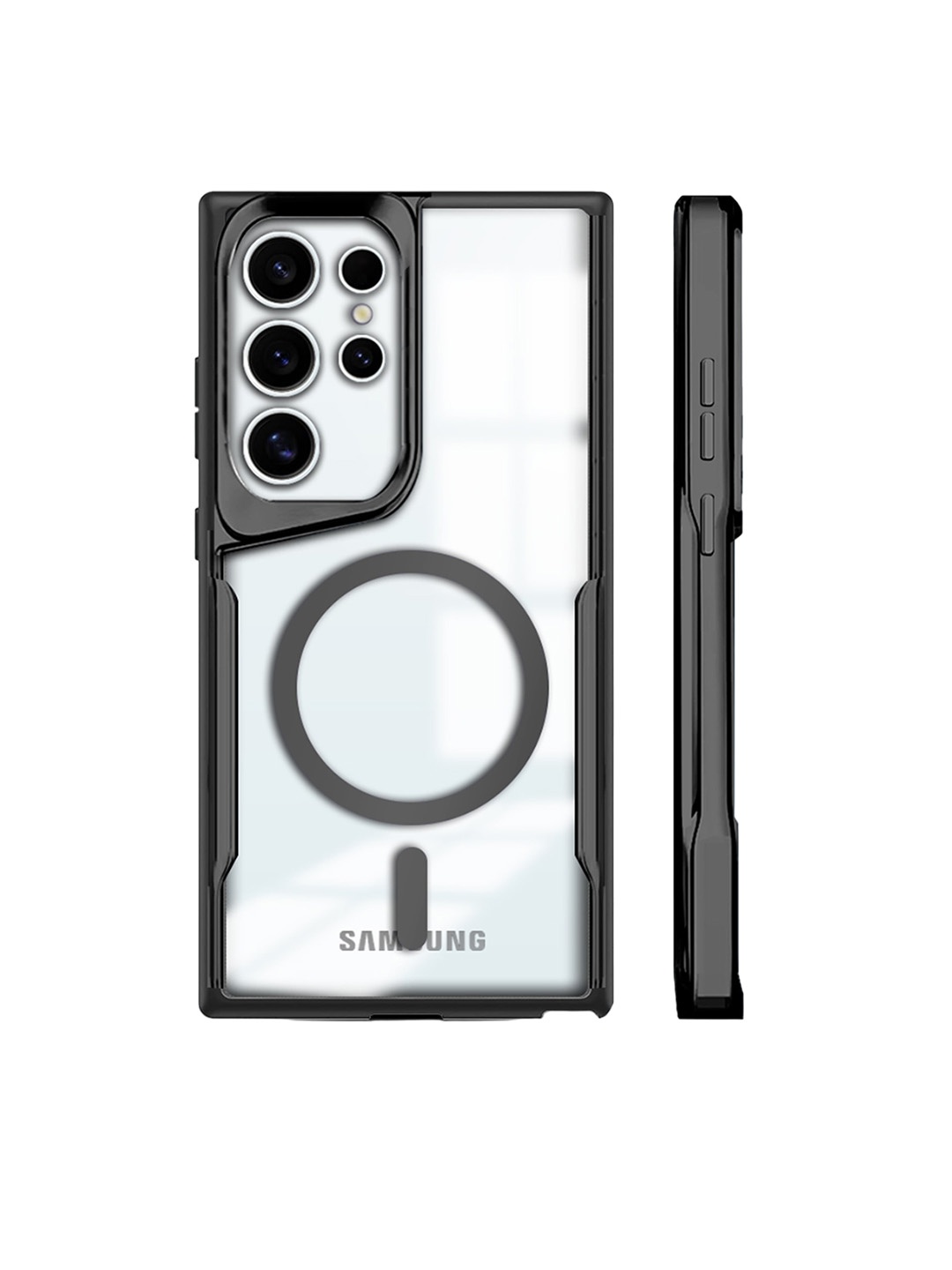 

Karwan Samsung S23 Ultra Lightweight Acrylic Mobile Back Case, Black