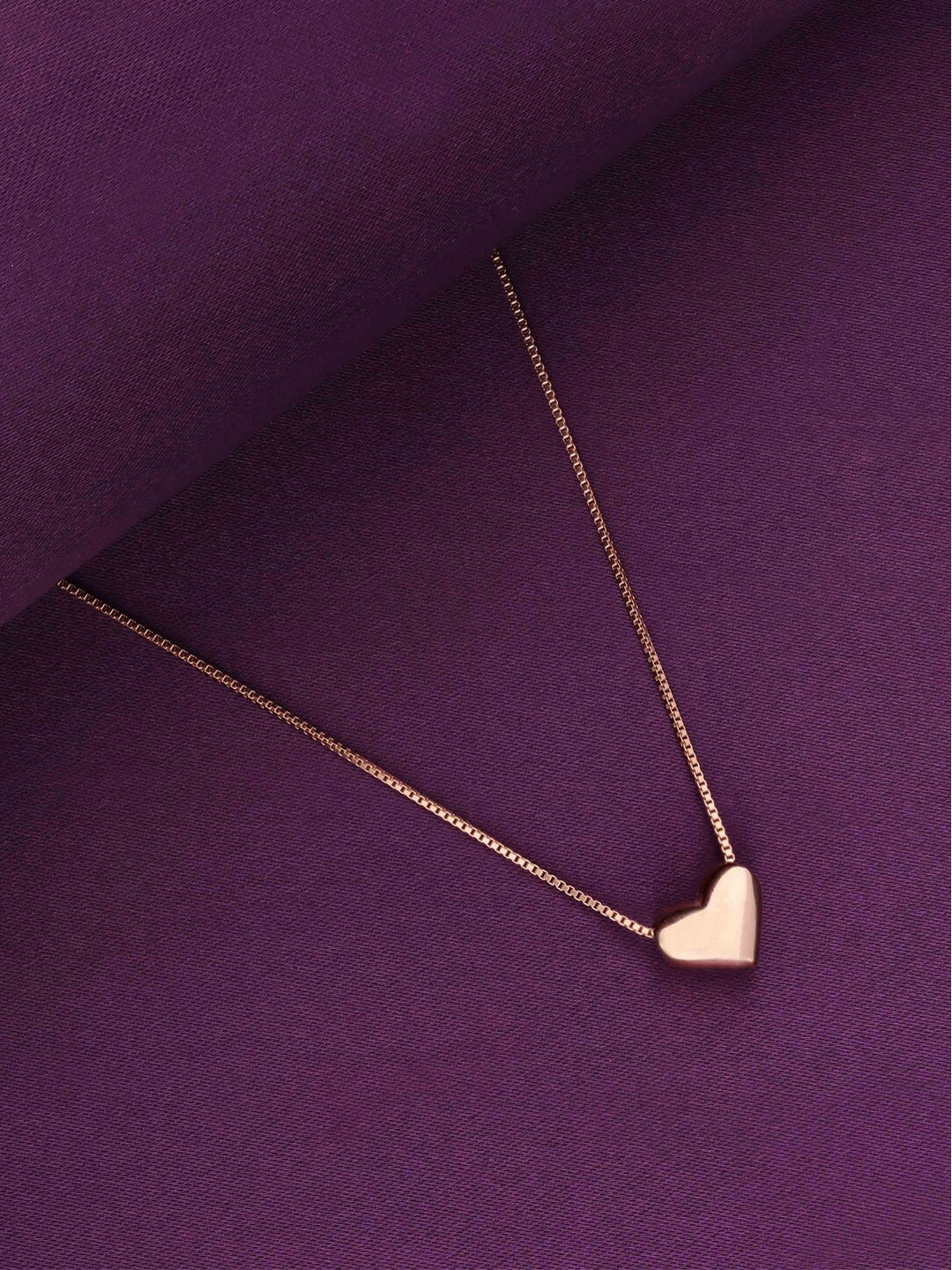 

KAI JEWEL Sterling Silver Rose Gold-Plated Cubic Zirconia Studded Chain