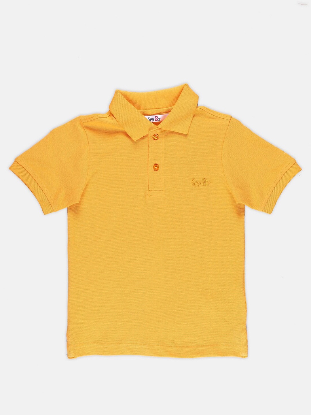 

SPYBY Boys Polo Collar Short Sleeves Cotton Casual T-shirt, Yellow