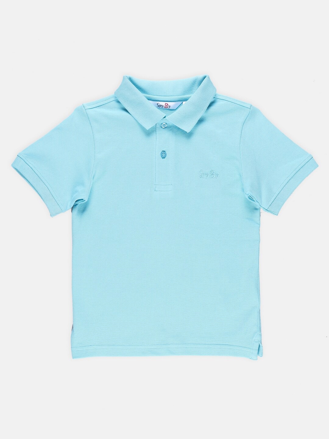

SPYBY Boys Solid Polo Collar Cotton Casual T-shirt, Blue