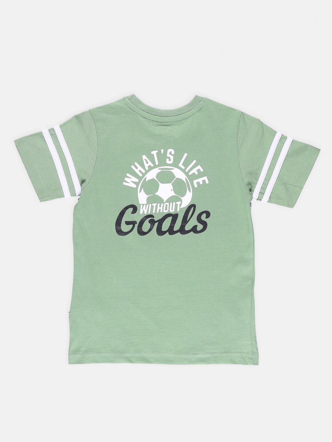 

SPYBY Boys Typography Printed Round Neck Cotton Casual T-shirt, Green