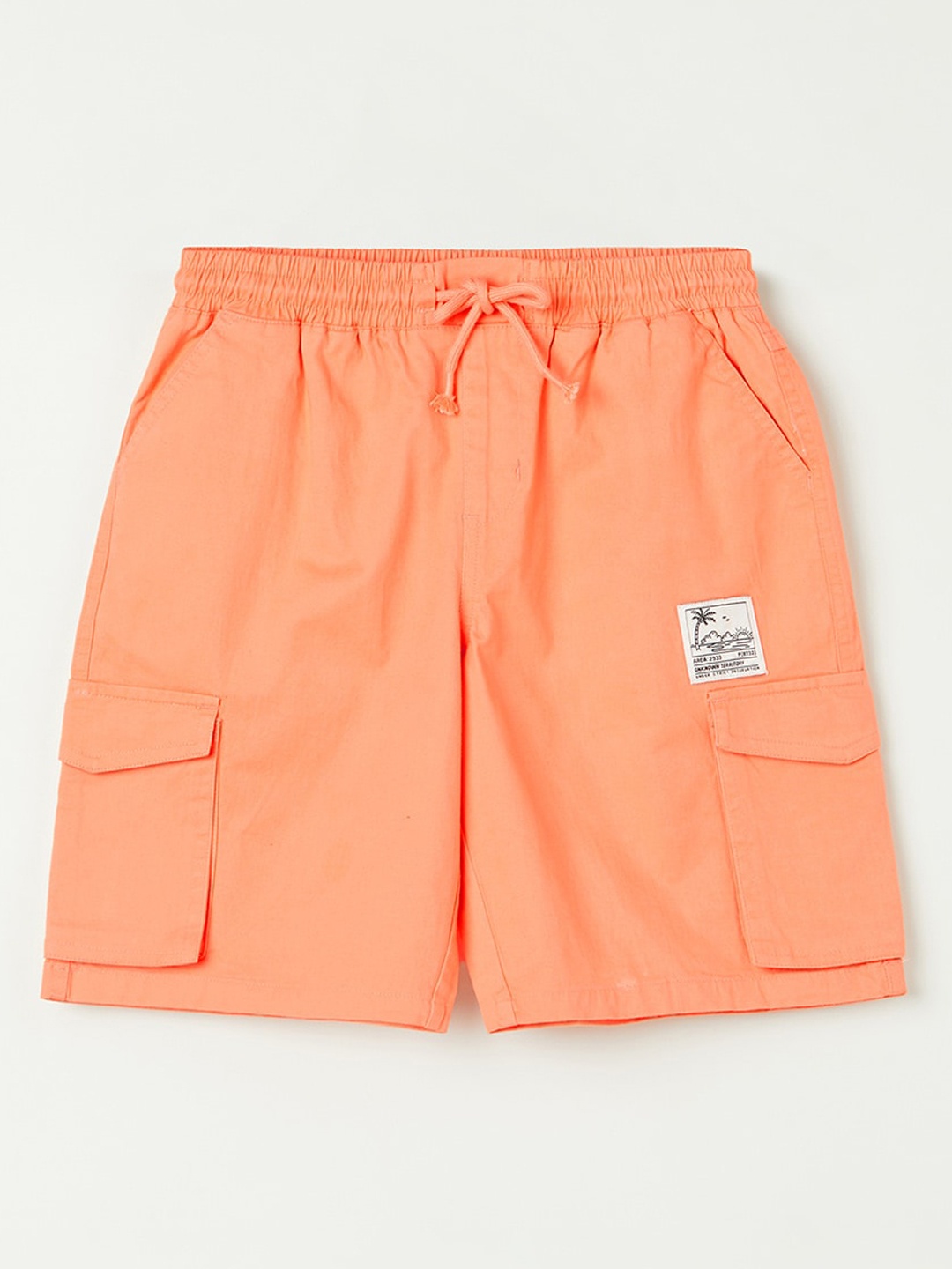 

Fame Forever by Lifestyle Boys Mid Rise Cargo Shorts, Orange