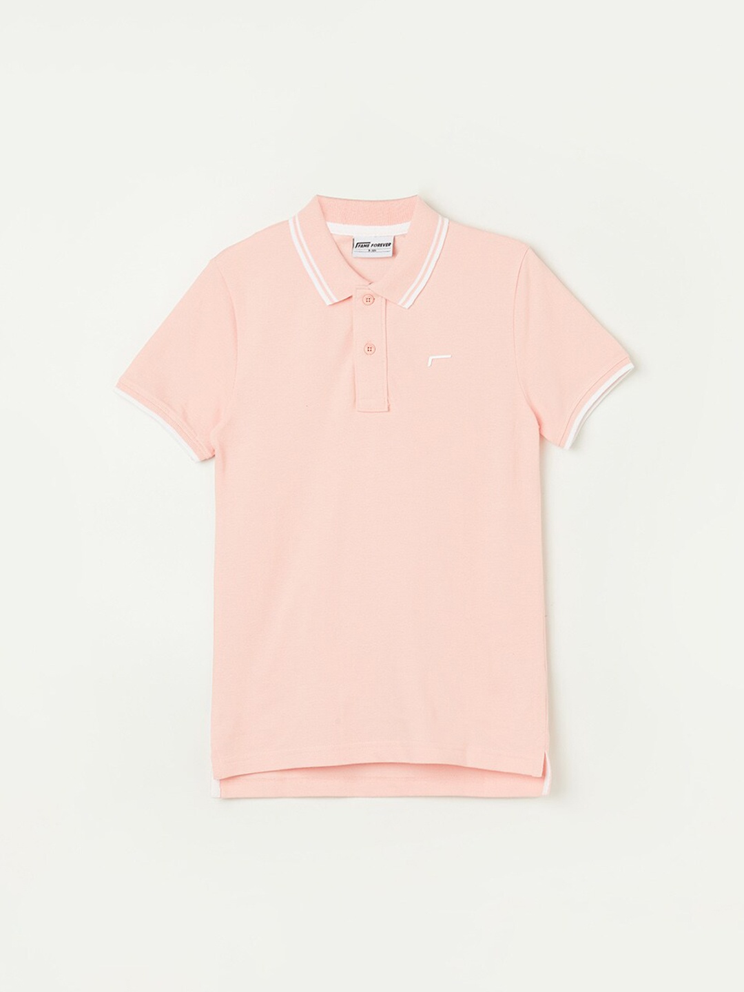 

Fame Forever by Lifestyle Boys Polo Collar Pure Cotton T-shirt, Pink