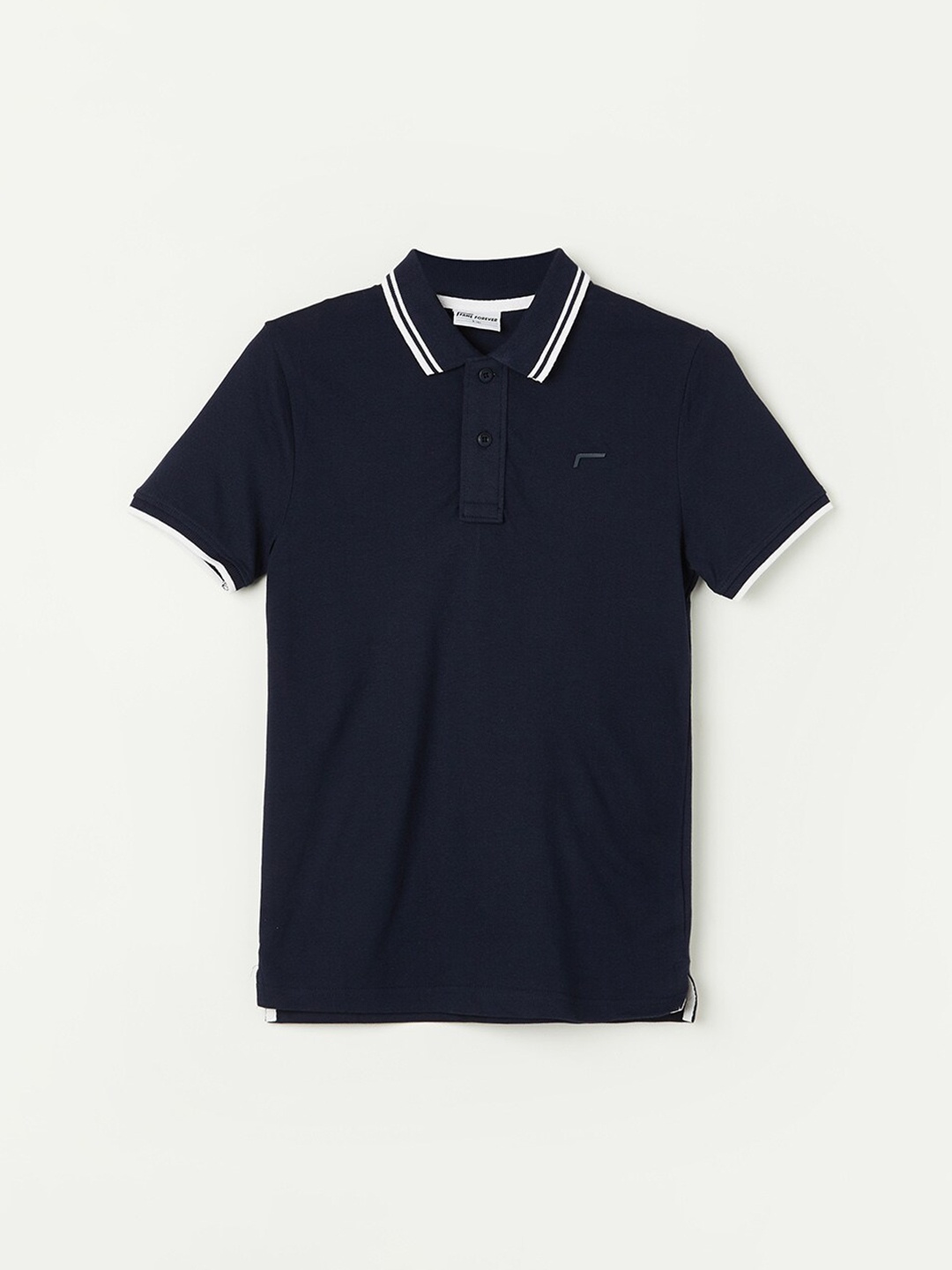 

Fame Forever by Lifestyle Boys Polo Collar Pure Cotton T-shirt, Blue