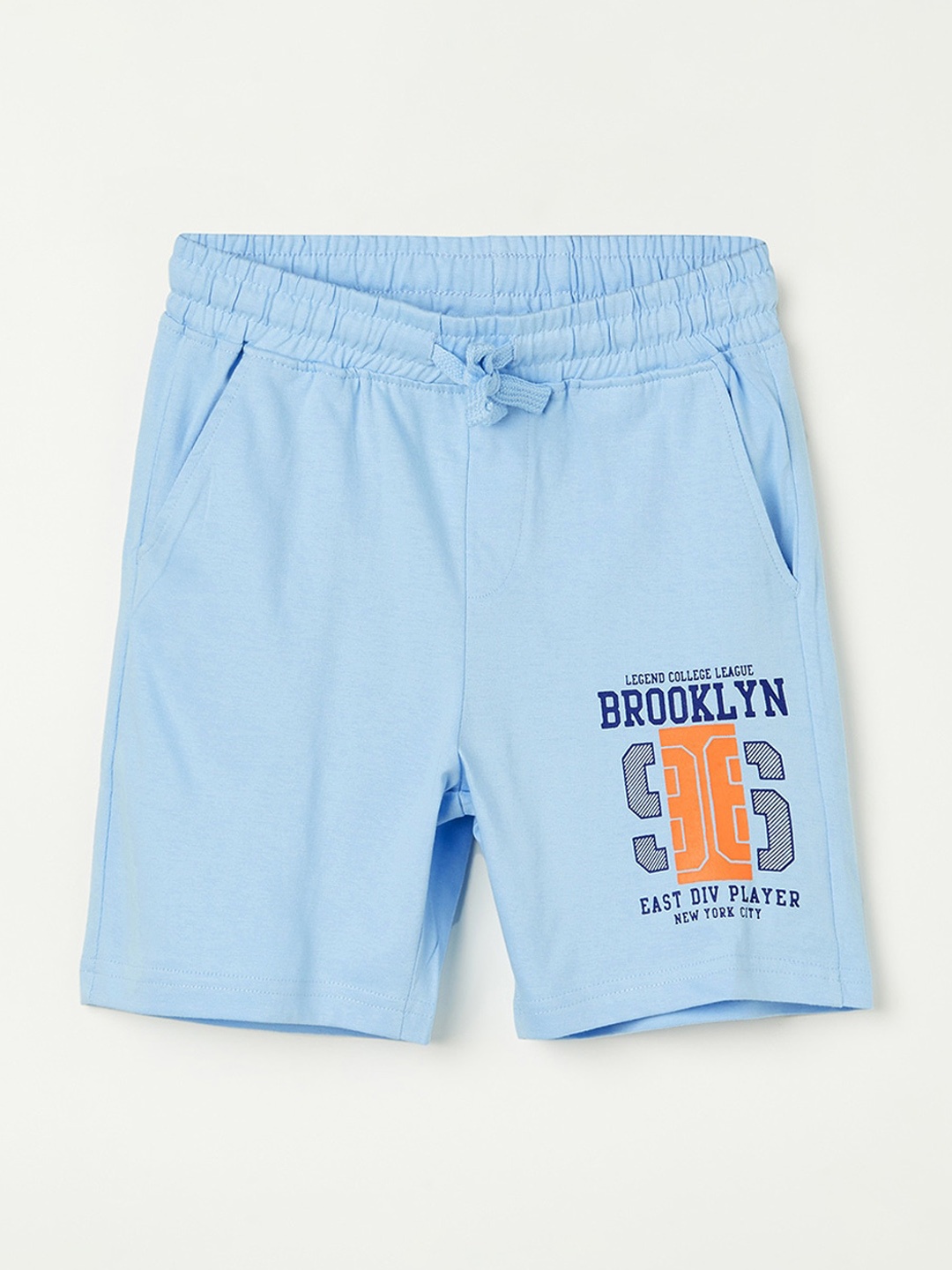 Fame Forever by Lifestyle Boys Typography Printed Pure Cotton Shorts, Blue