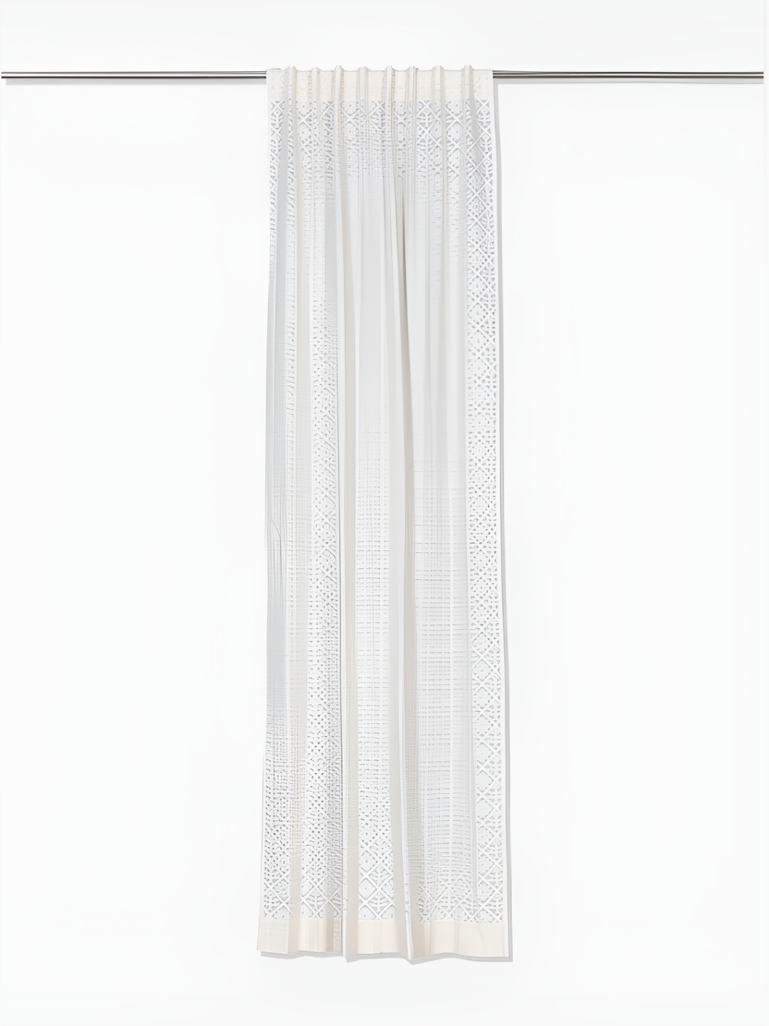 

Fabindia Off White Ethnic Motifs Single Cotton Regular Door Curtain
