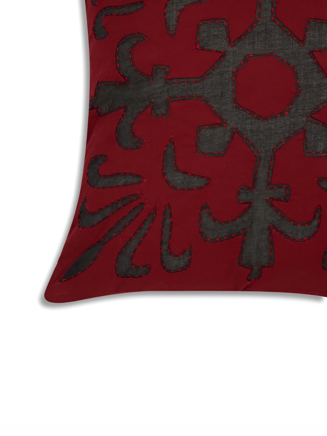 

Fabindia Black & Red Ethnic Motifs Square Cushion Covers