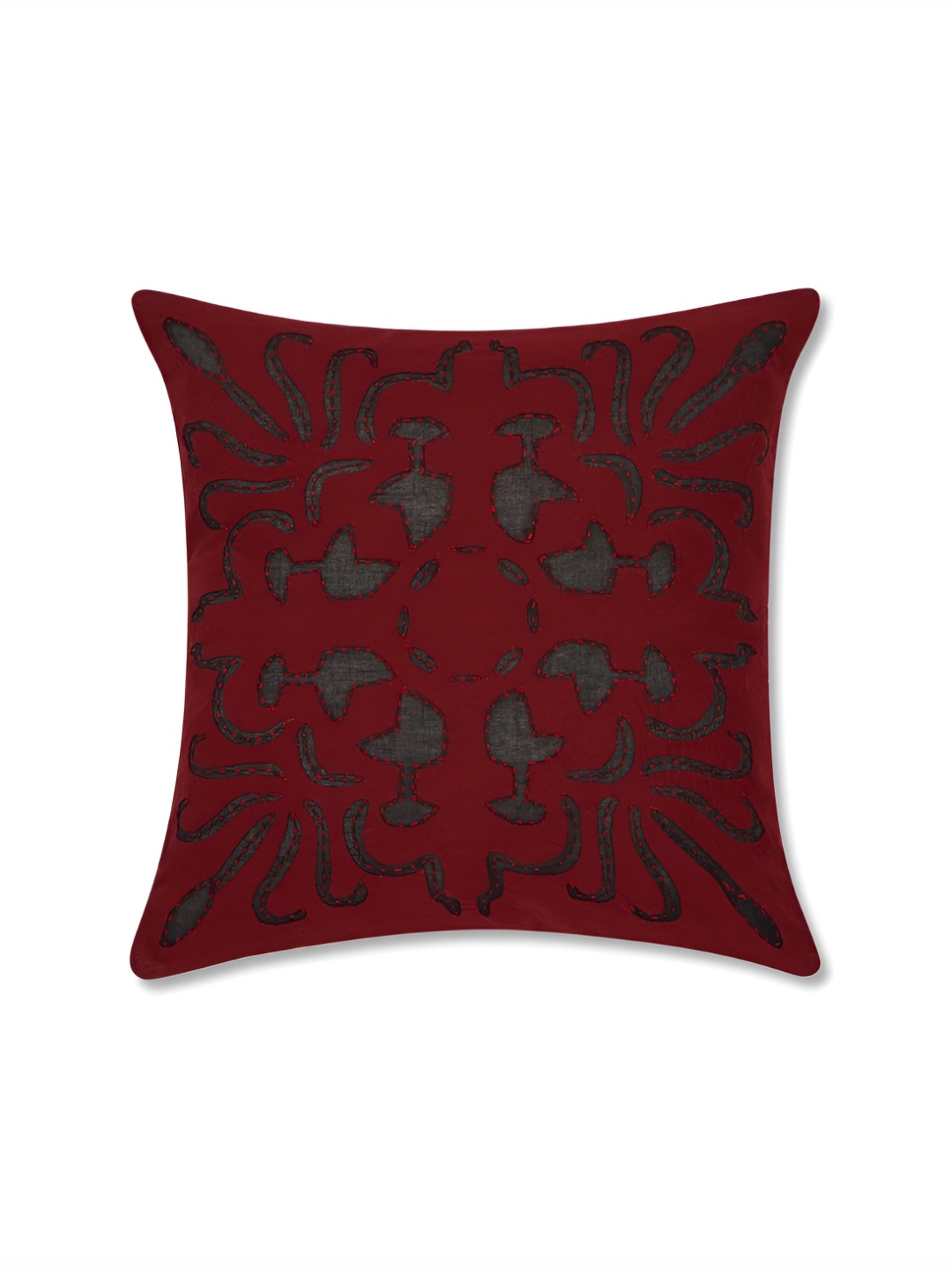 

Fabindia Red & Black Cotton Self Design Square Cushion Covers