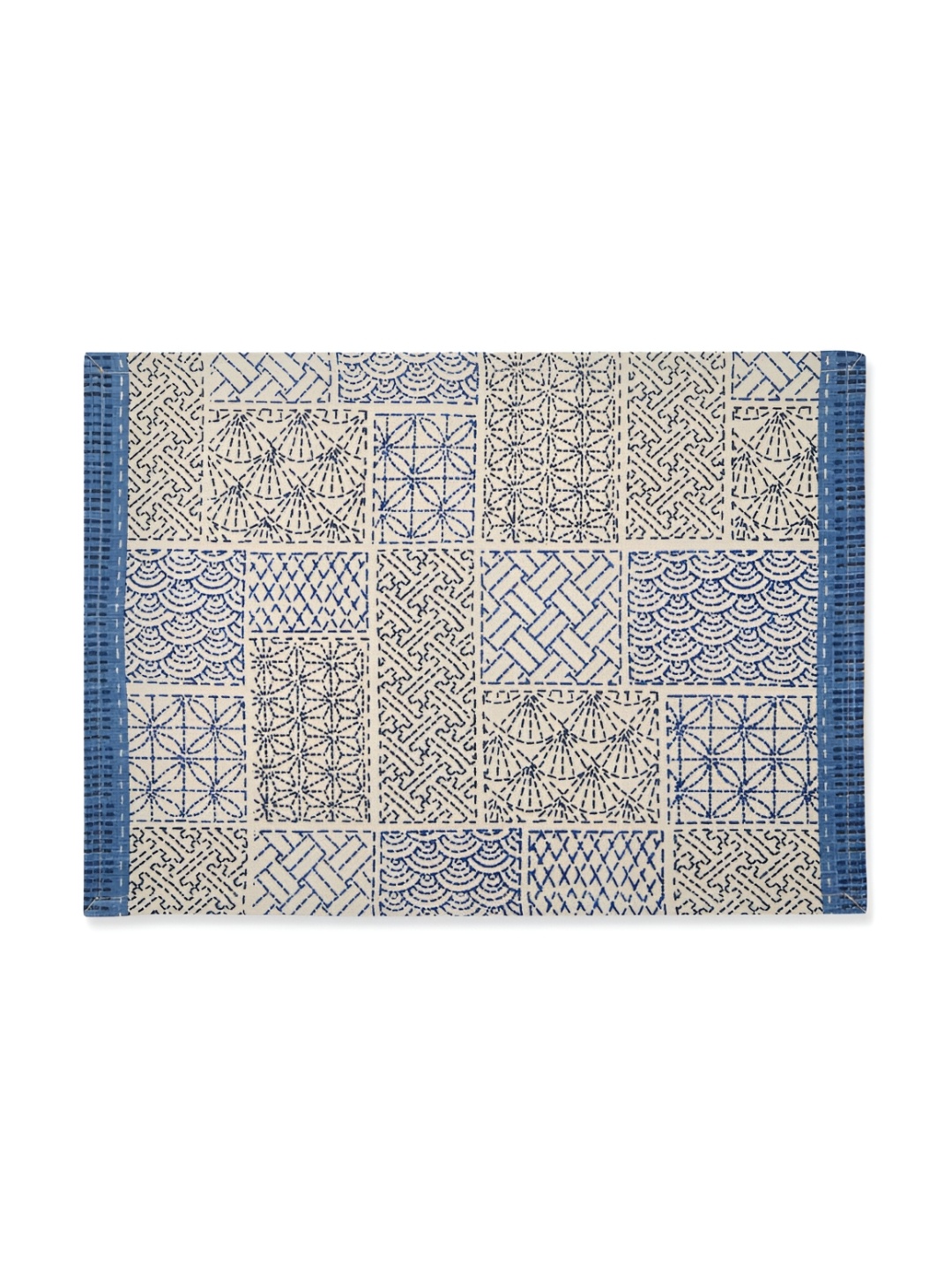 

Fabindia Blue 6 Pieces Printed Cotton Table Placemats