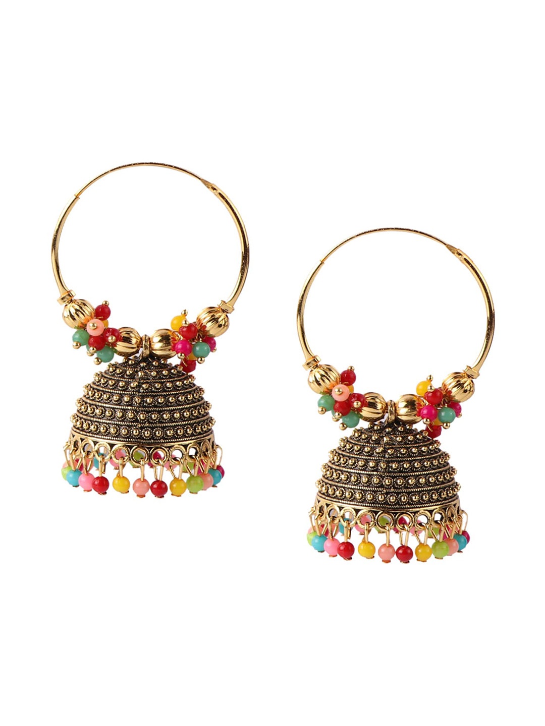 

Keviv Kundan Gold Plated Jhumkas