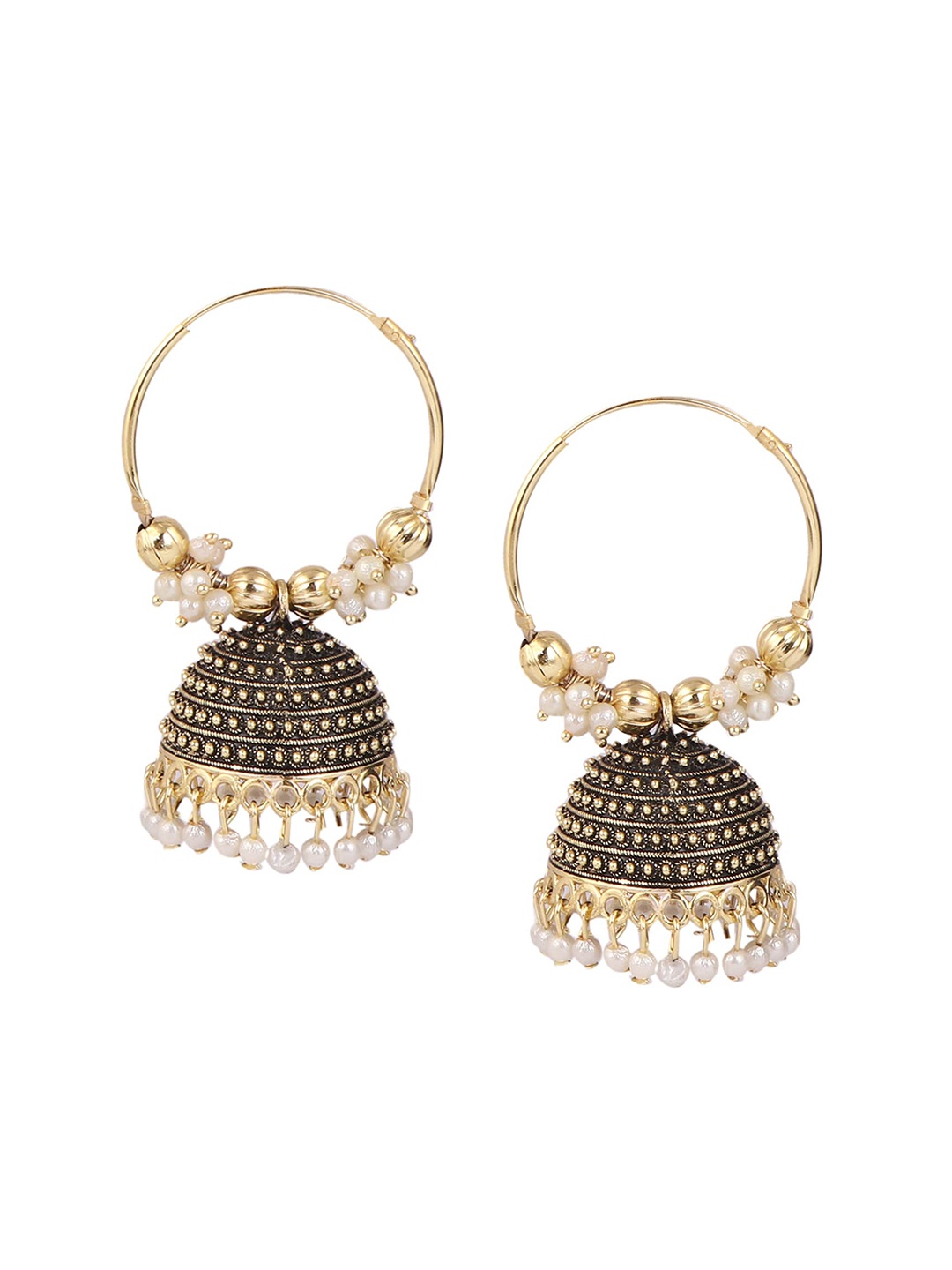 

Keviv Gold-Plated Contemporary Jhumkas