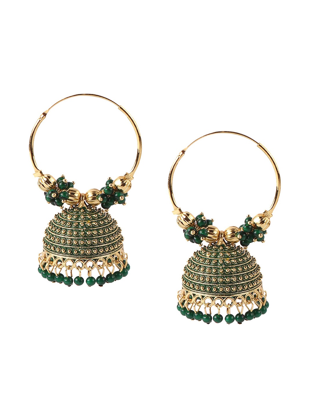 

Keviv Gold-Plated Kundan Classic Jhumkas