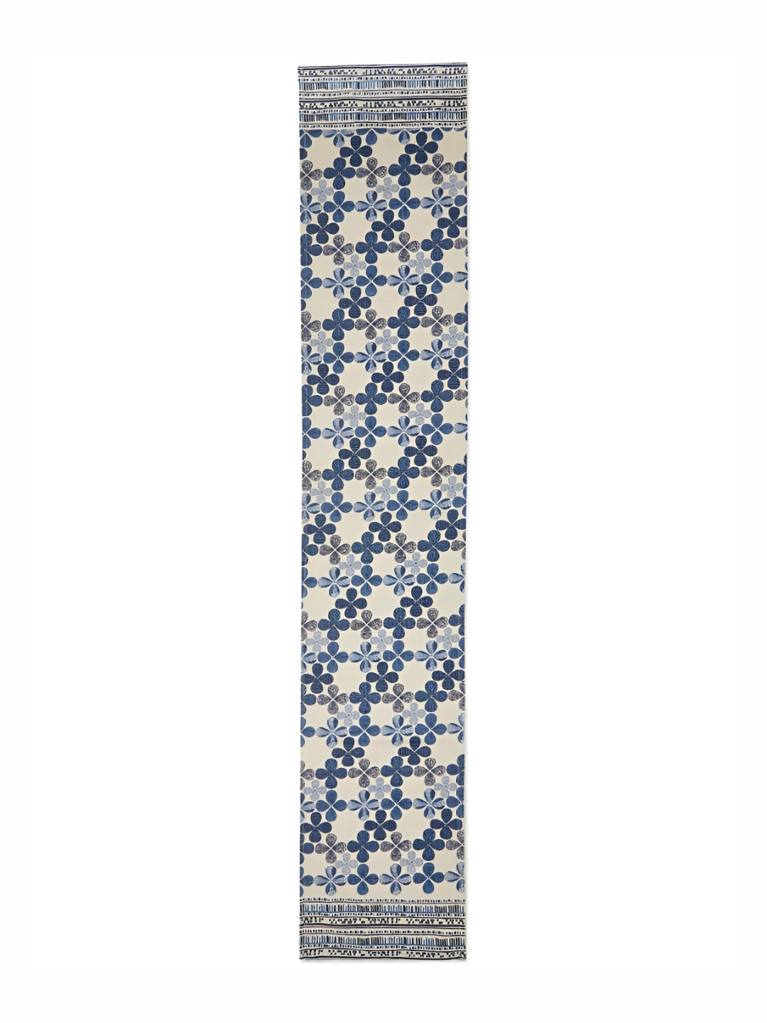 

Fabindia Blue & Beige Ethnic Motifs Printed Pure Cotton Runner