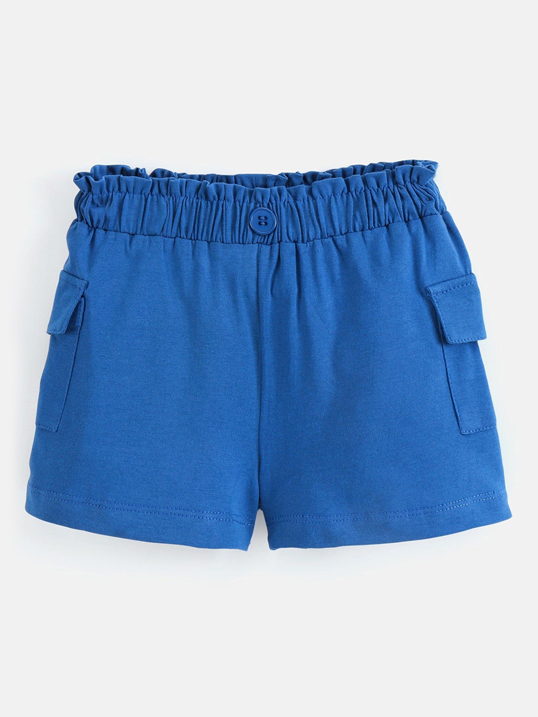 

Honeyhap Girls Mid-Rise Bio Finish Cotton Shorts, Black