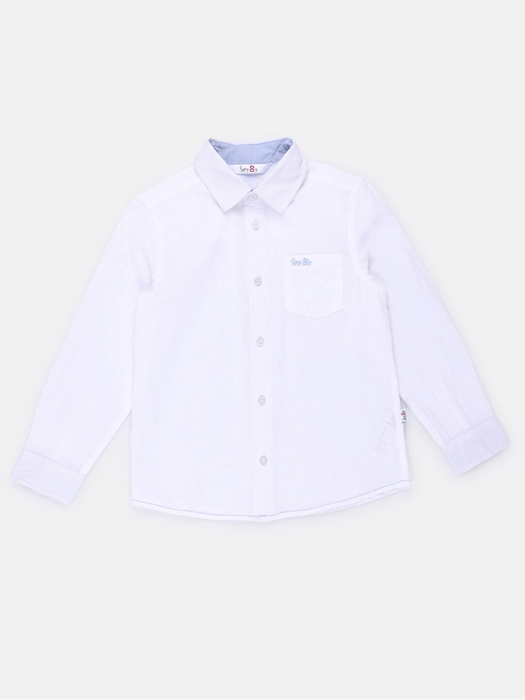 

SPYBY Boys Spread Collar Cotton Shirt, White