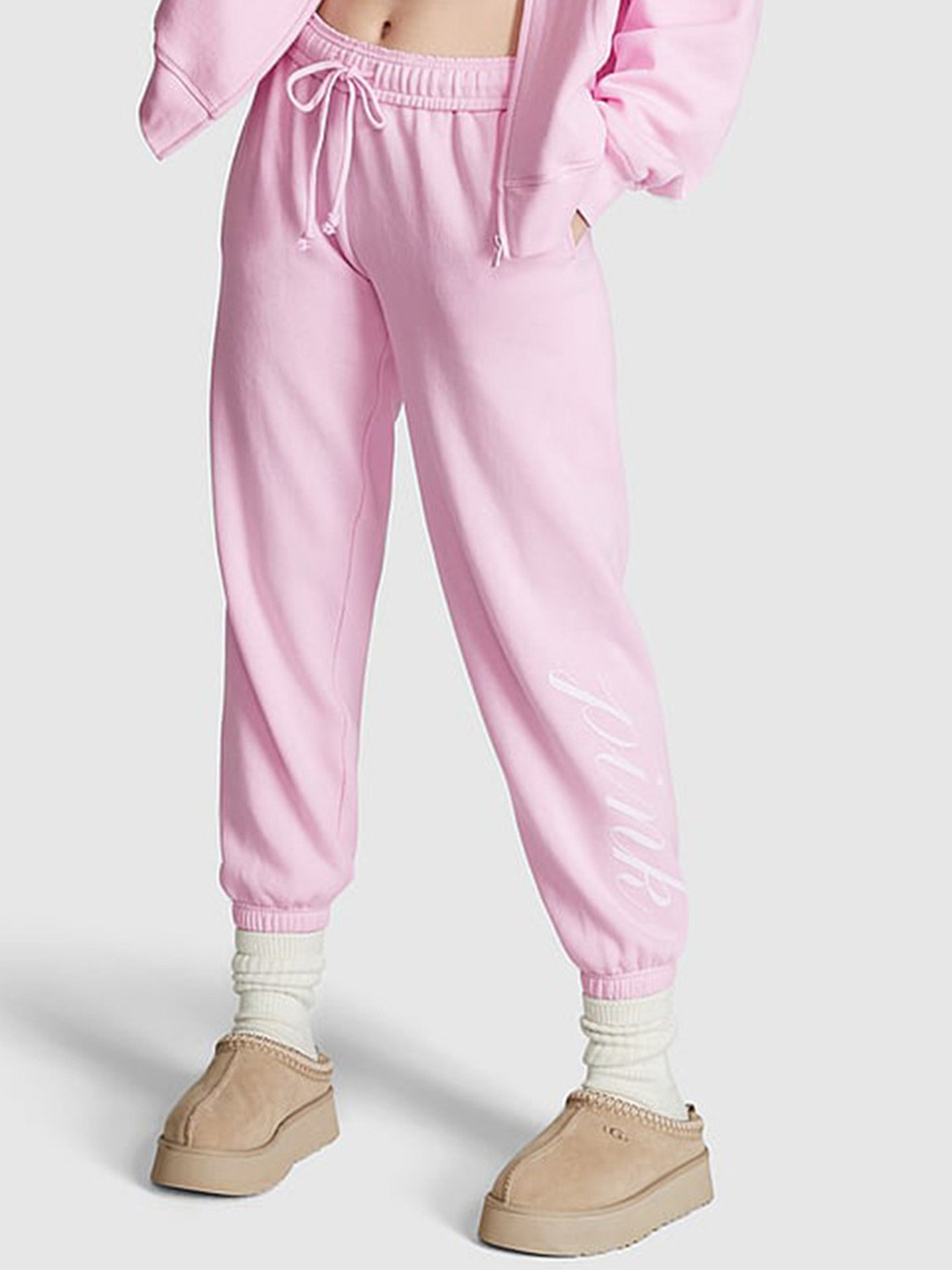 

Victoria's Secret PINK Ivy Women Fleece Relaxed High-Waist Joggers