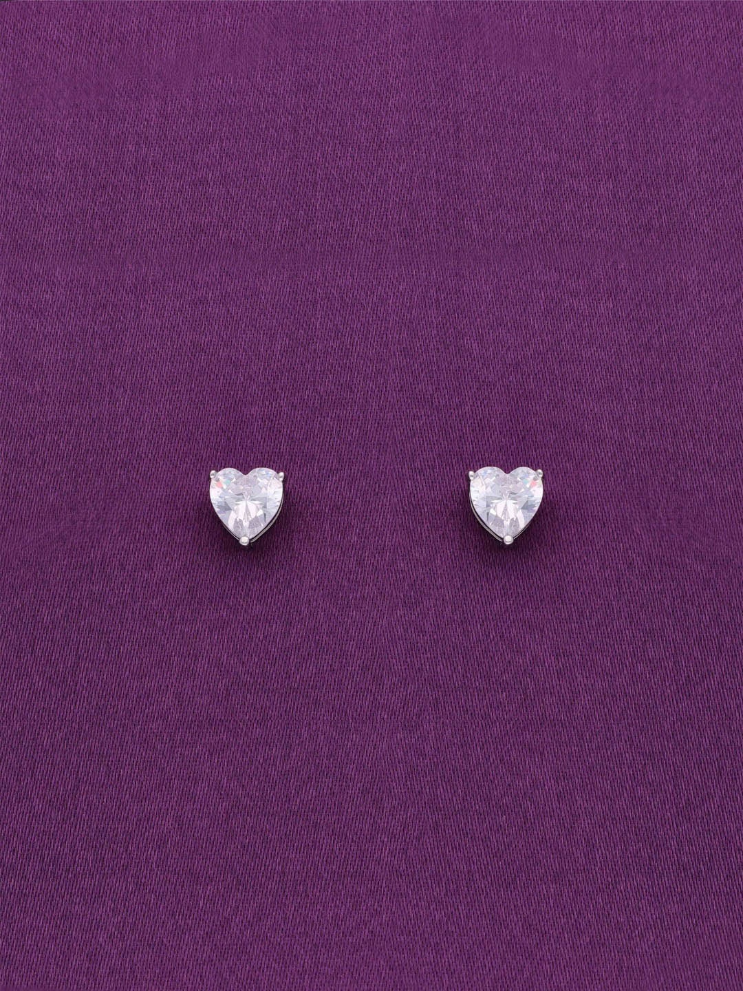 

KAI JEWEL 92.5 Sterling Silver Rhodium-Plated Cubic Zirconia Studded Studs Earrings