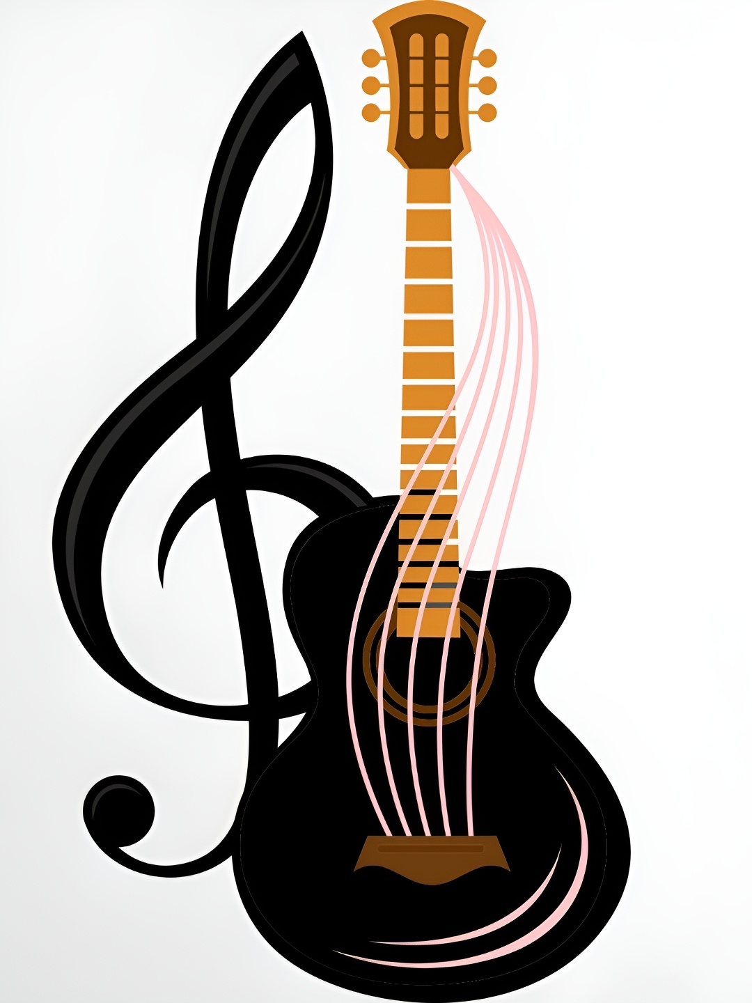 CVANU Black & Yellow Printed Self-Adhesive Wall Sticker