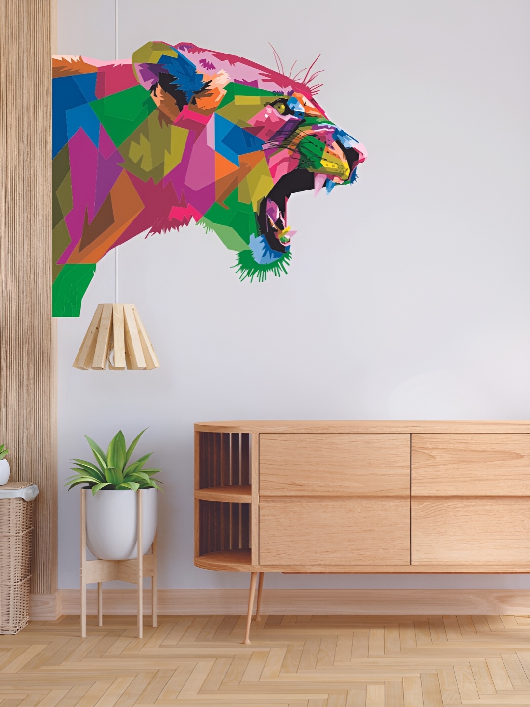 

CVANU Pink & Blue Printed Self-Adhesive Wall Sticker