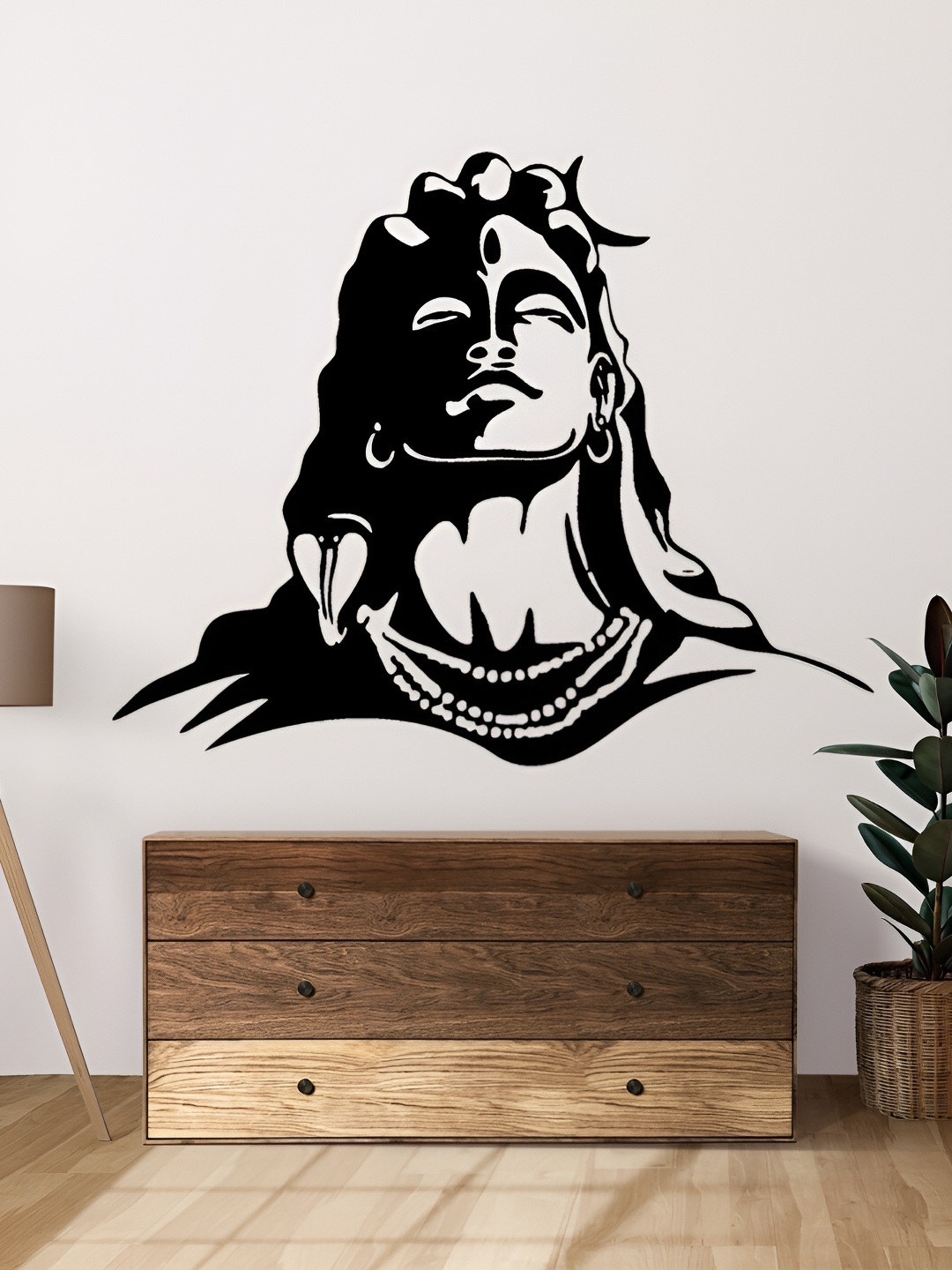 

CVANU Black Printed Self-Adhesive Wall Sticker