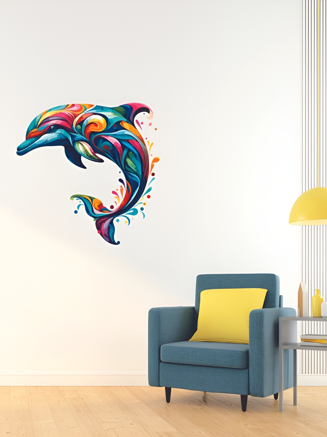 

CVANU Blue Printed Self-Adhesive Wall Sticker