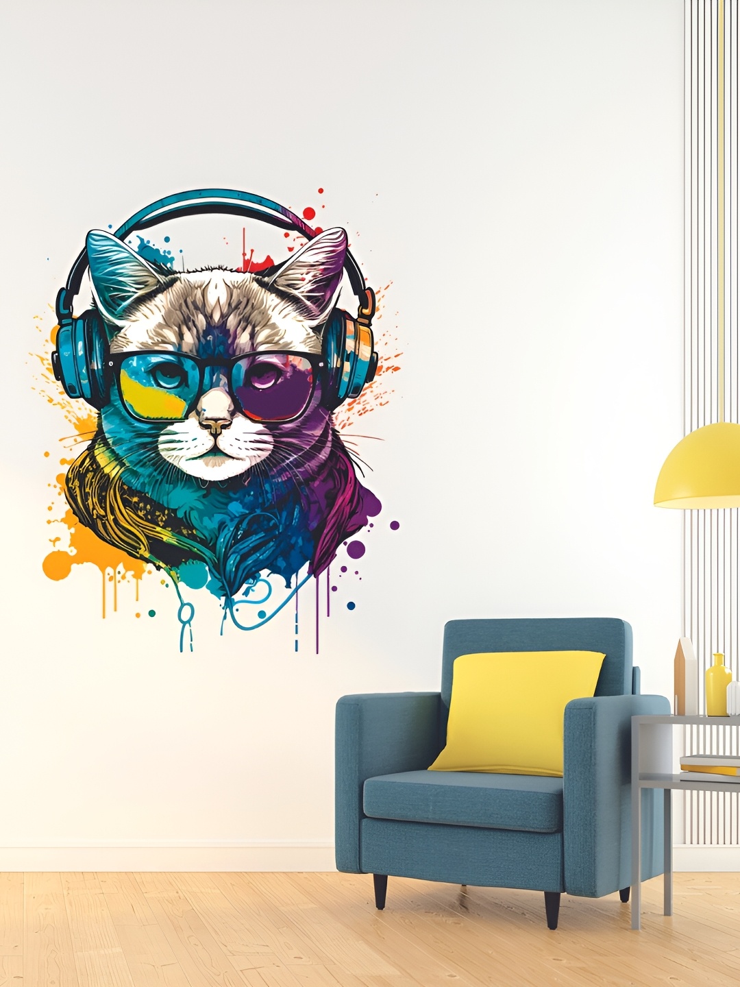 

CVANU Blue Printed Self-Adhesive Wall Sicker