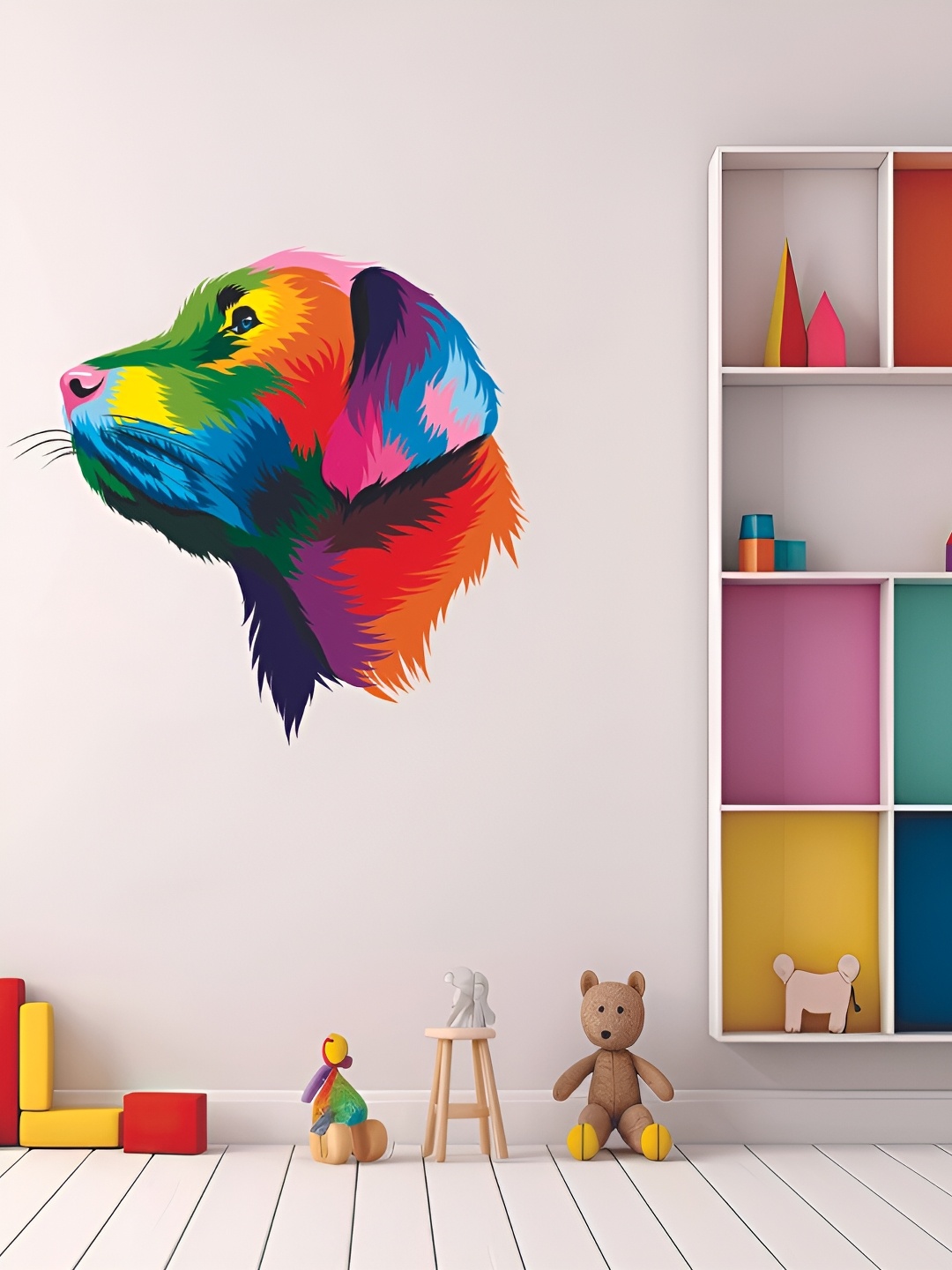 

CVANU Blue & Green Printed Self-Adhesive Wall Sicker