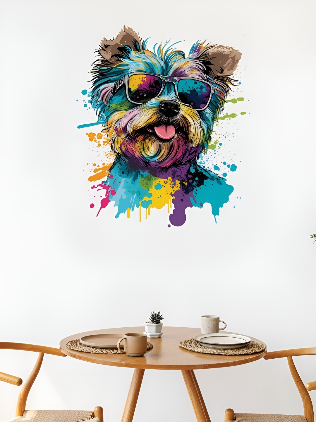 

CVANU Blue Printed Self-Adhesive Wall Sicker