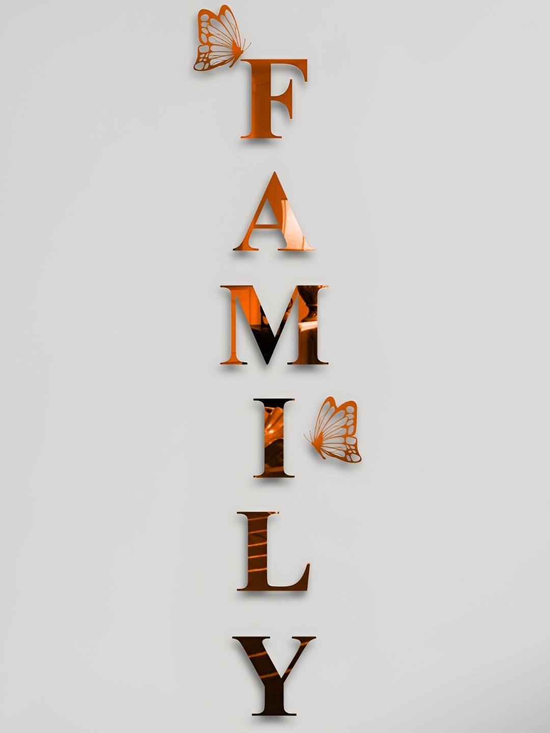 

CVANU Brown Printed Self-Adhesive Wall Sicker, Copper