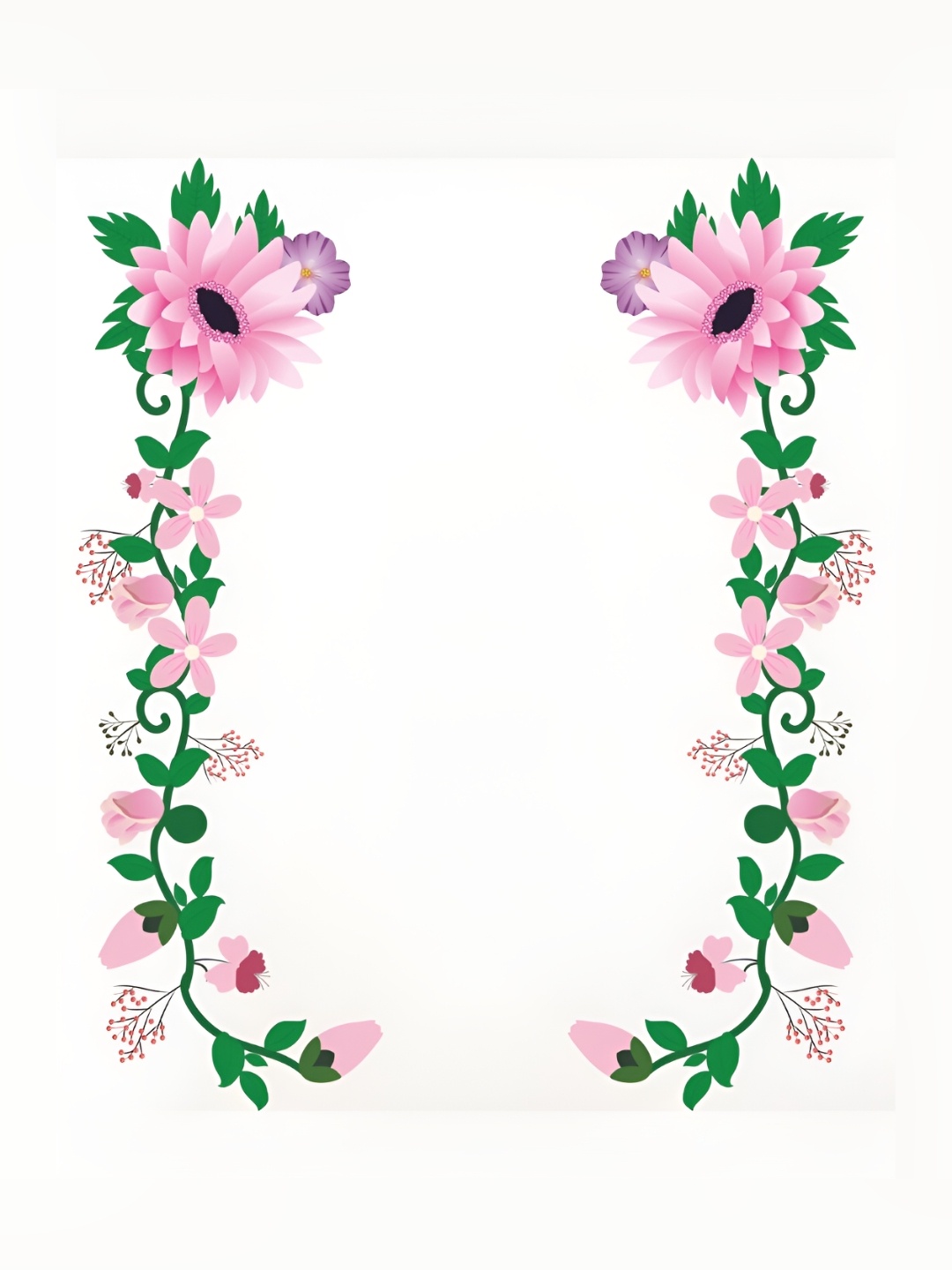 

CVANU Pink Printed Self-Adhesive Wall Sicker
