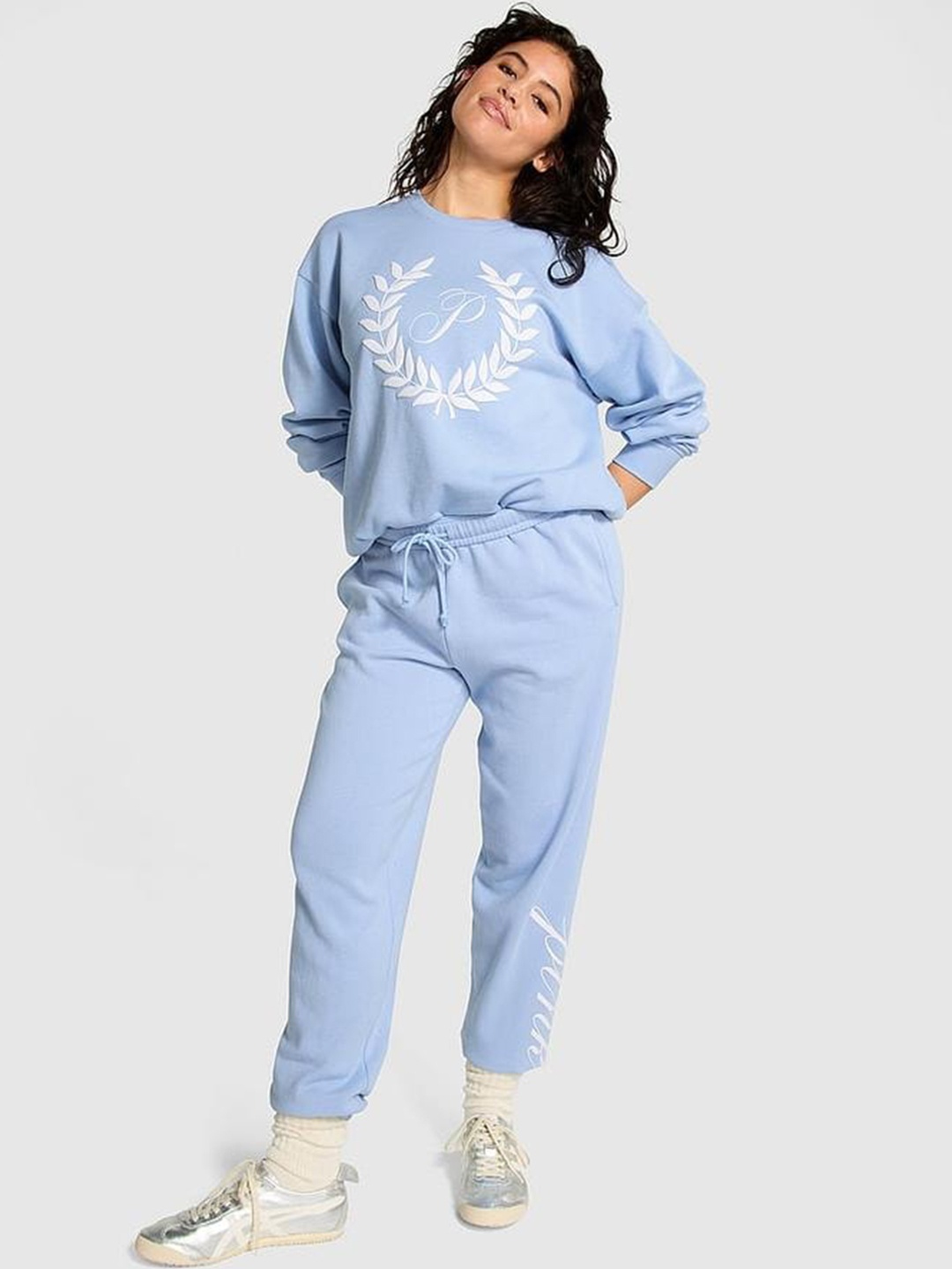 

Victoria's Secret PINK Ivy Women Fleece Relaxed Joggers, Blue