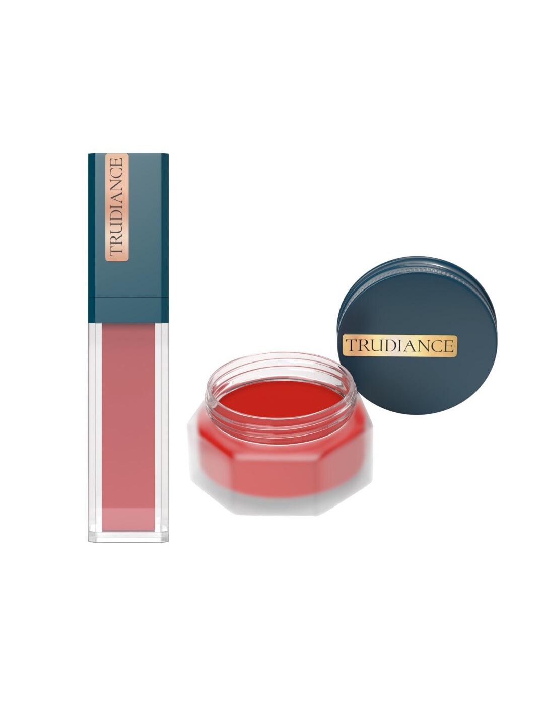 

TRUDIANCE Tint Salve for Lips & Cheeks - Ruby Red & Matte Serum Lipstick - Apricola