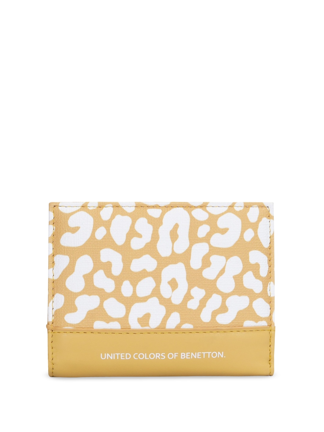 

United Colors of Benetton Abstract Printed Two Fold Wallet, Yellow