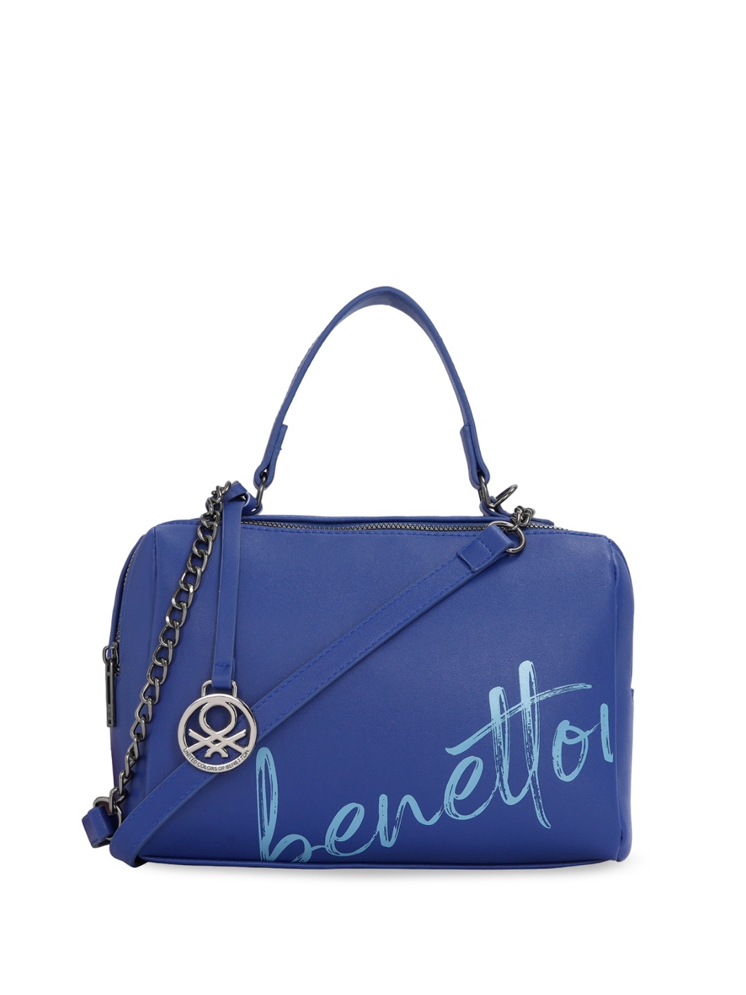 

United Colors of Benetton Structured Handheld Bag, Navy blue