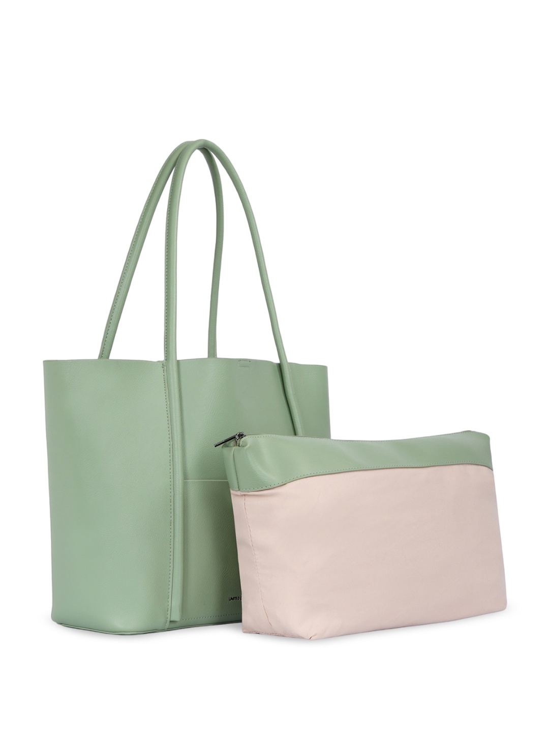 

United Colors of Benetton Structured Shoulder Bag with Pouch, Green
