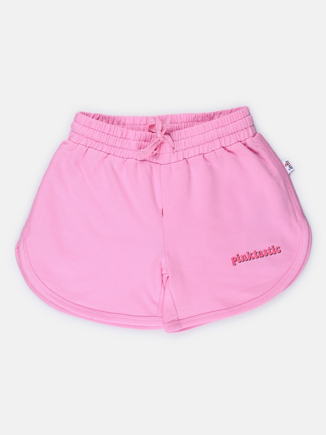 

SPYBY Girls Mid-Rise Cotton Shorts, Pink