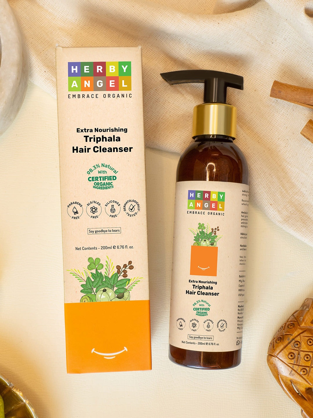 

Herby Angel Organic Triphala Hair Cleanser - 200 ml, White