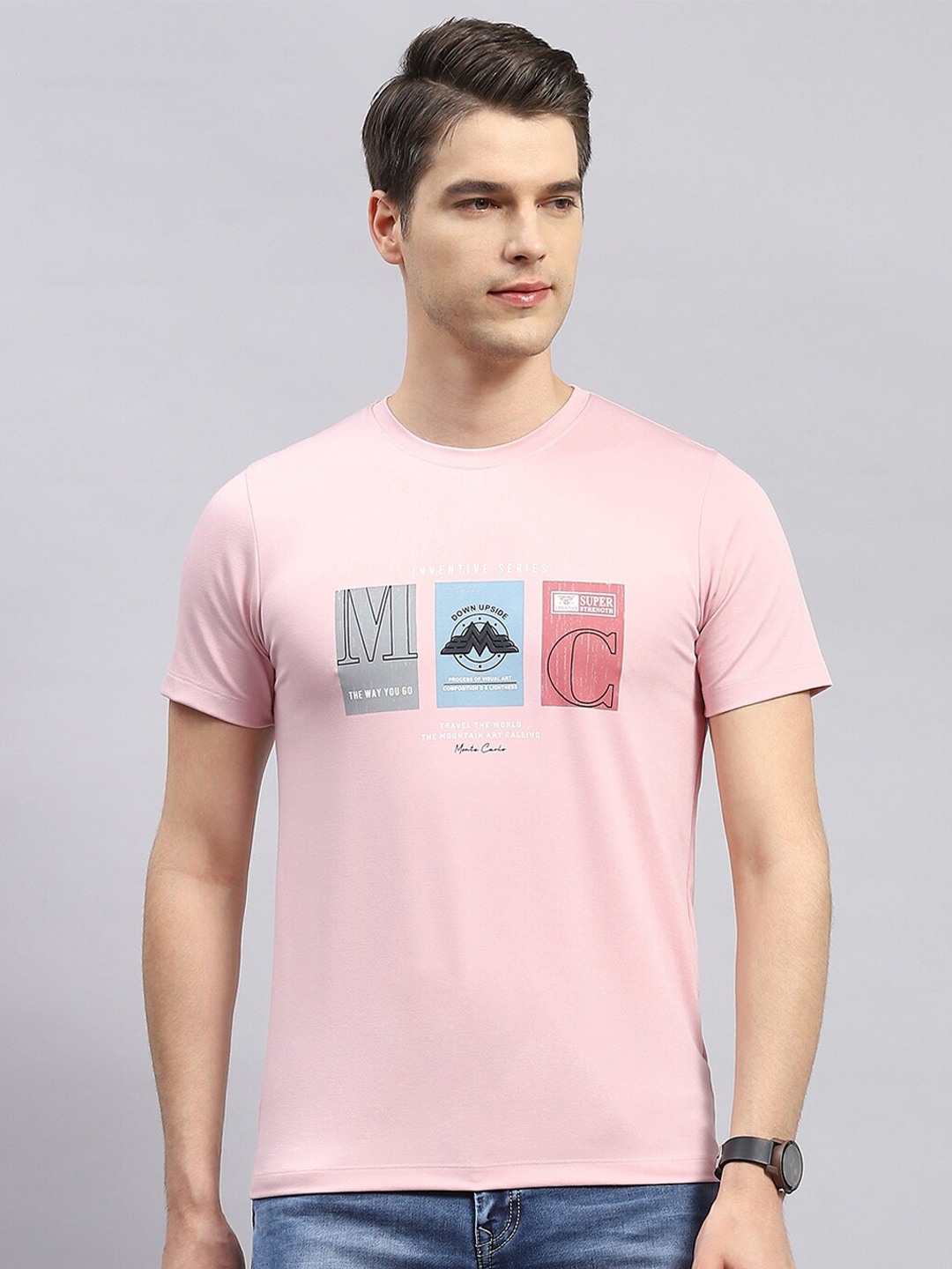 

Monte Carlo Typography Printed T-shirt, Pink