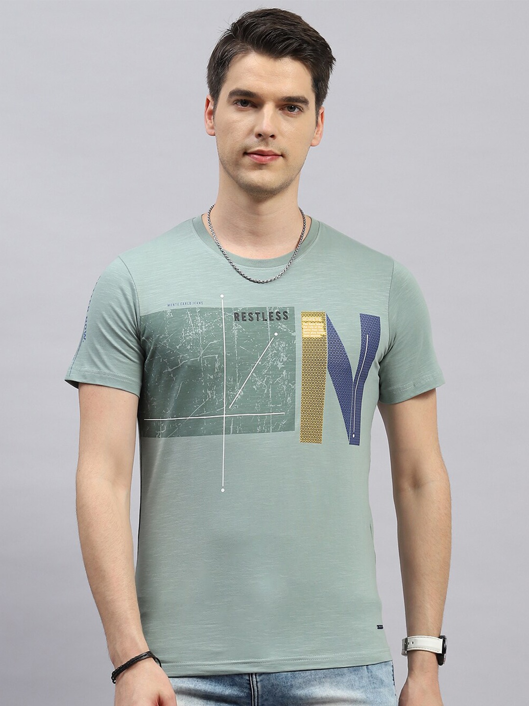 

Monte Carlo Abstract Printed Cotton T-shirt, Green