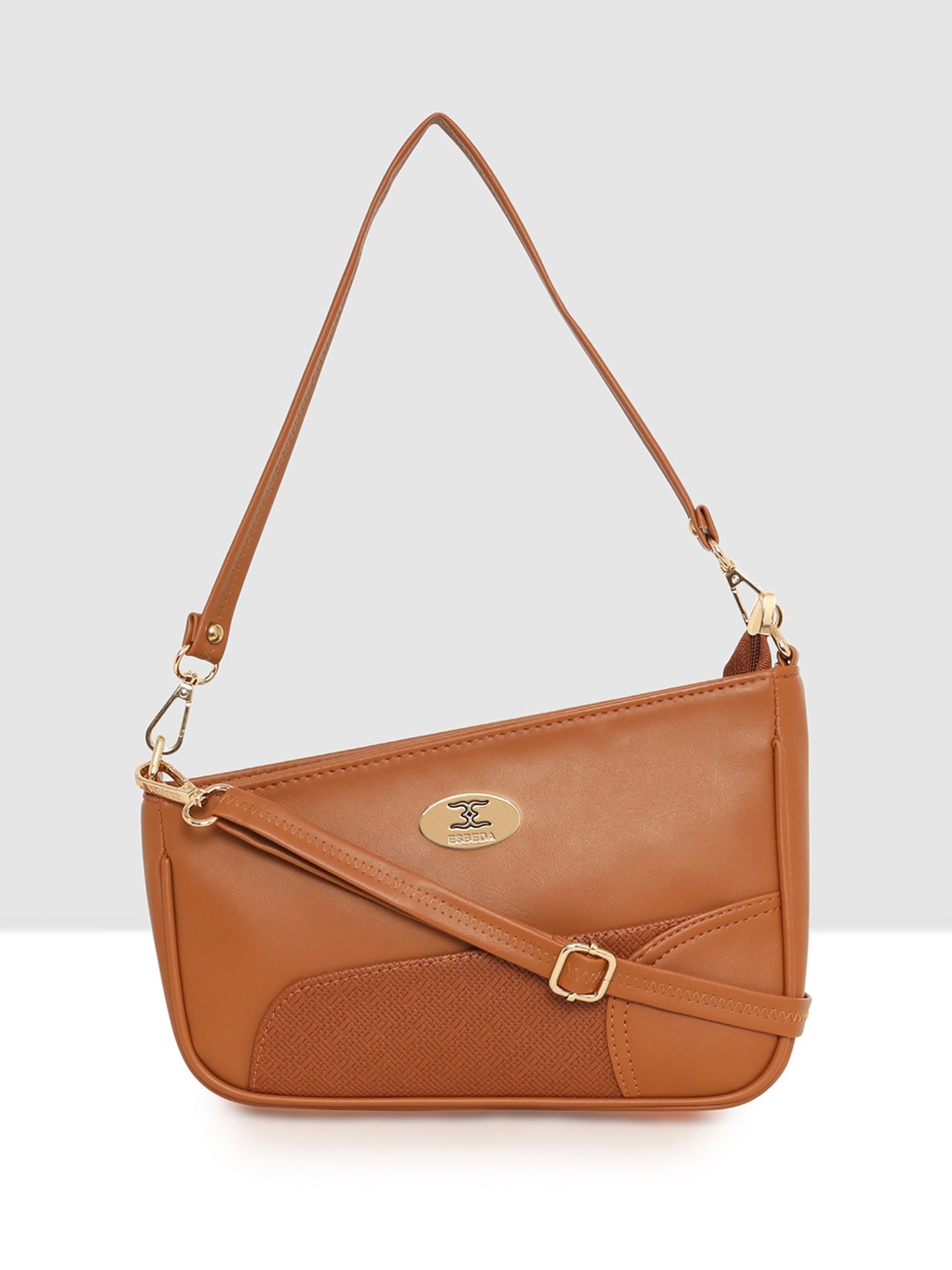 

ESBEDA Trendy Structured Sling Bag, Tan