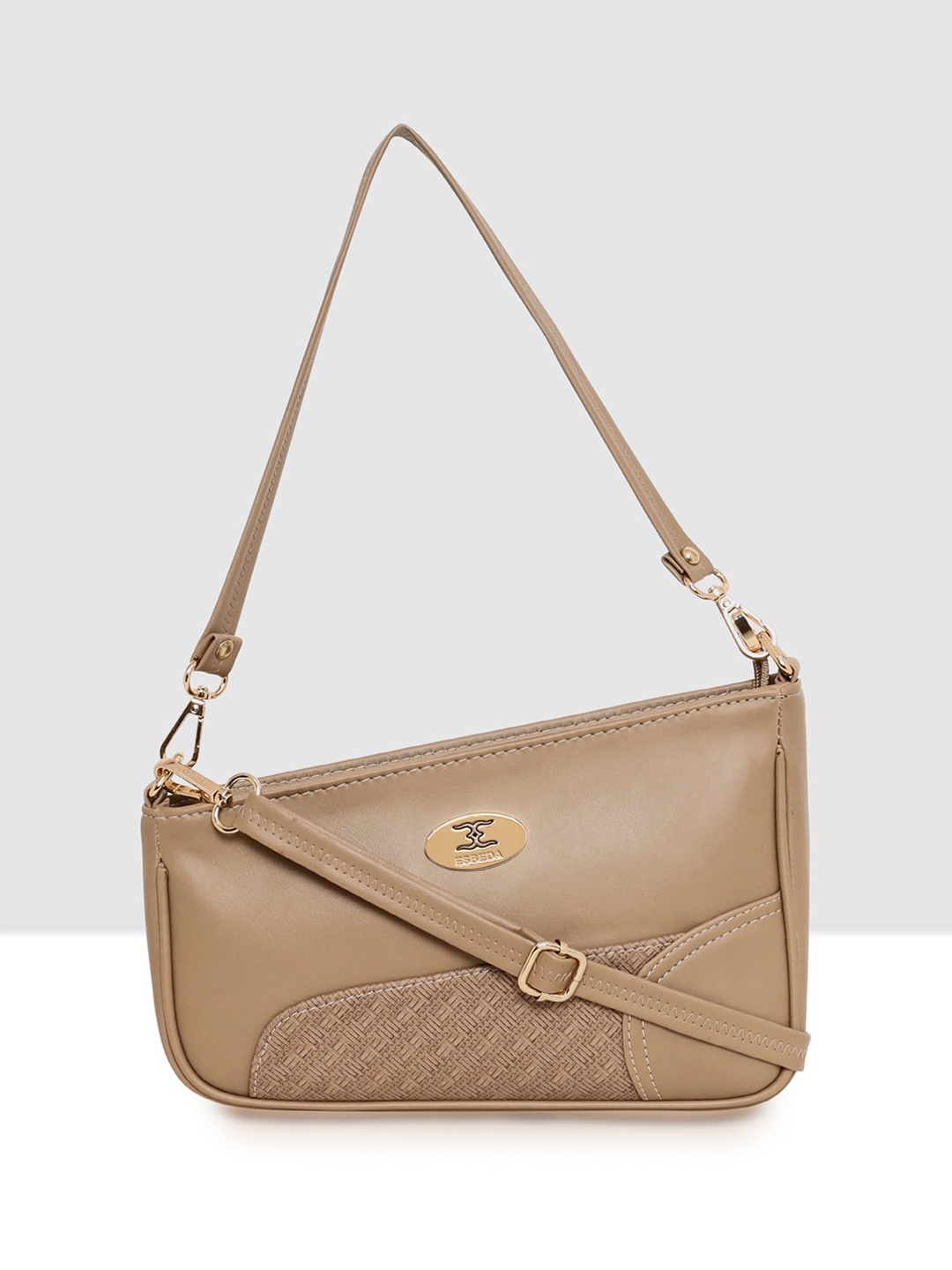 

ESBEDA Trendy Structured Sling Bag, Beige