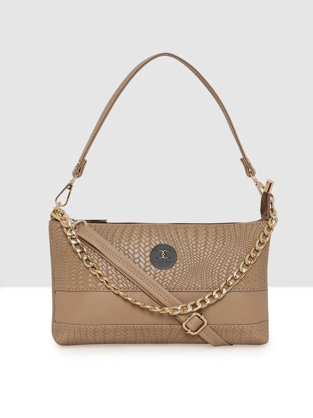 

ESBEDA Textured Structured Shoulder Bag, Beige