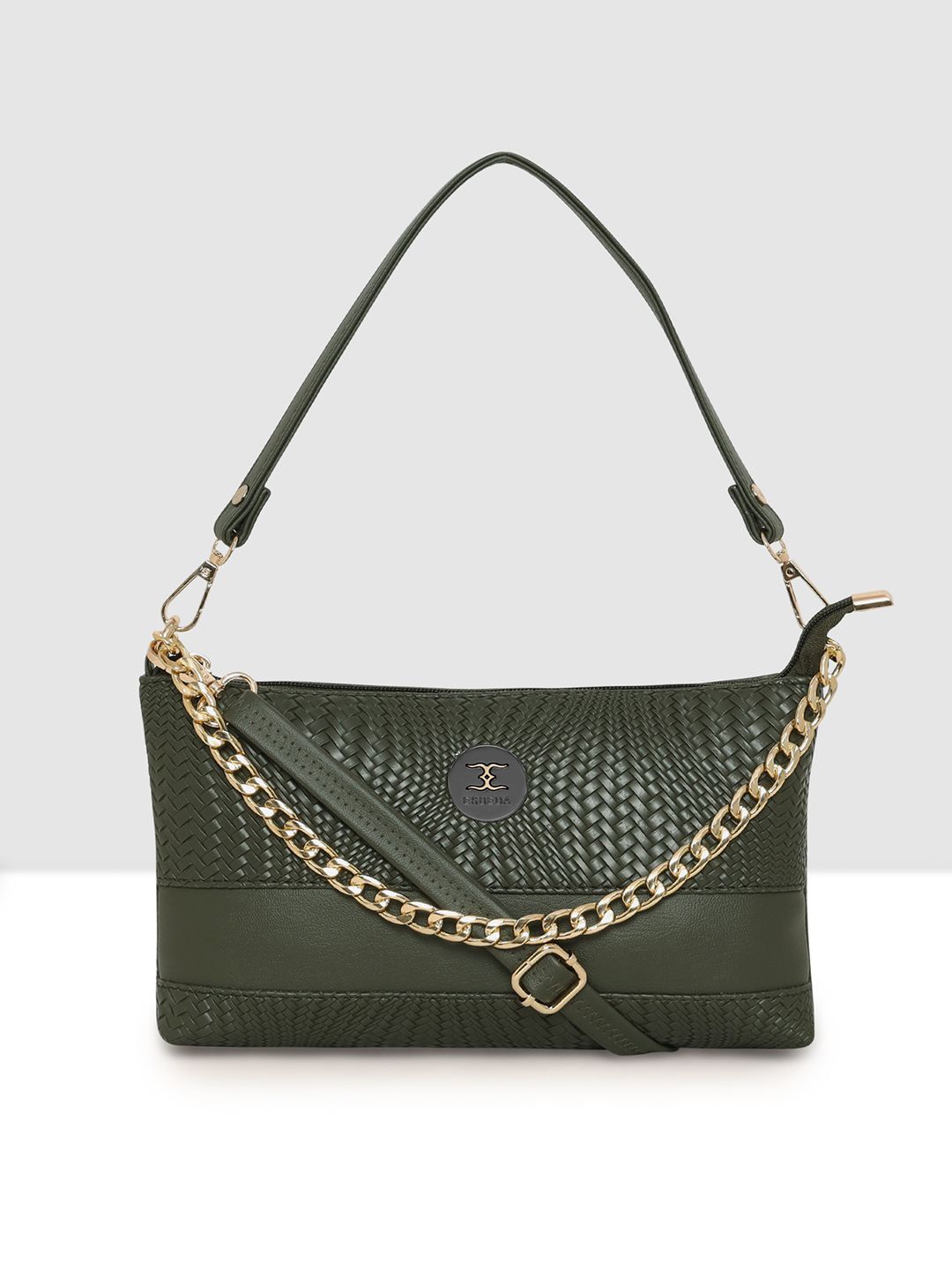 

ESBEDA Textured Structured Shoulder Bag, Olive