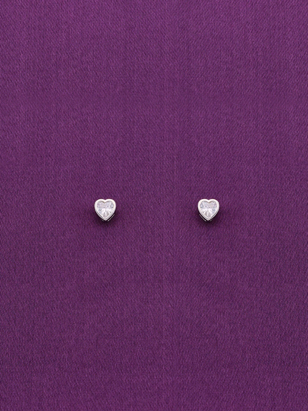 

KAI JEWEL 925 Sterling Silver Rhodium-Plated Cubic Zirconia Studded Studs Earrings