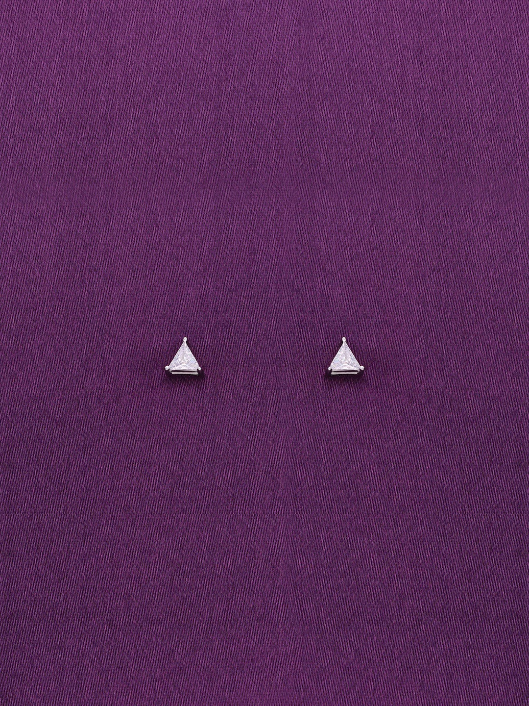 

KAI JEWEL Cubic Zirconia Rhodium Plated Sterling Silver Studs Earrings